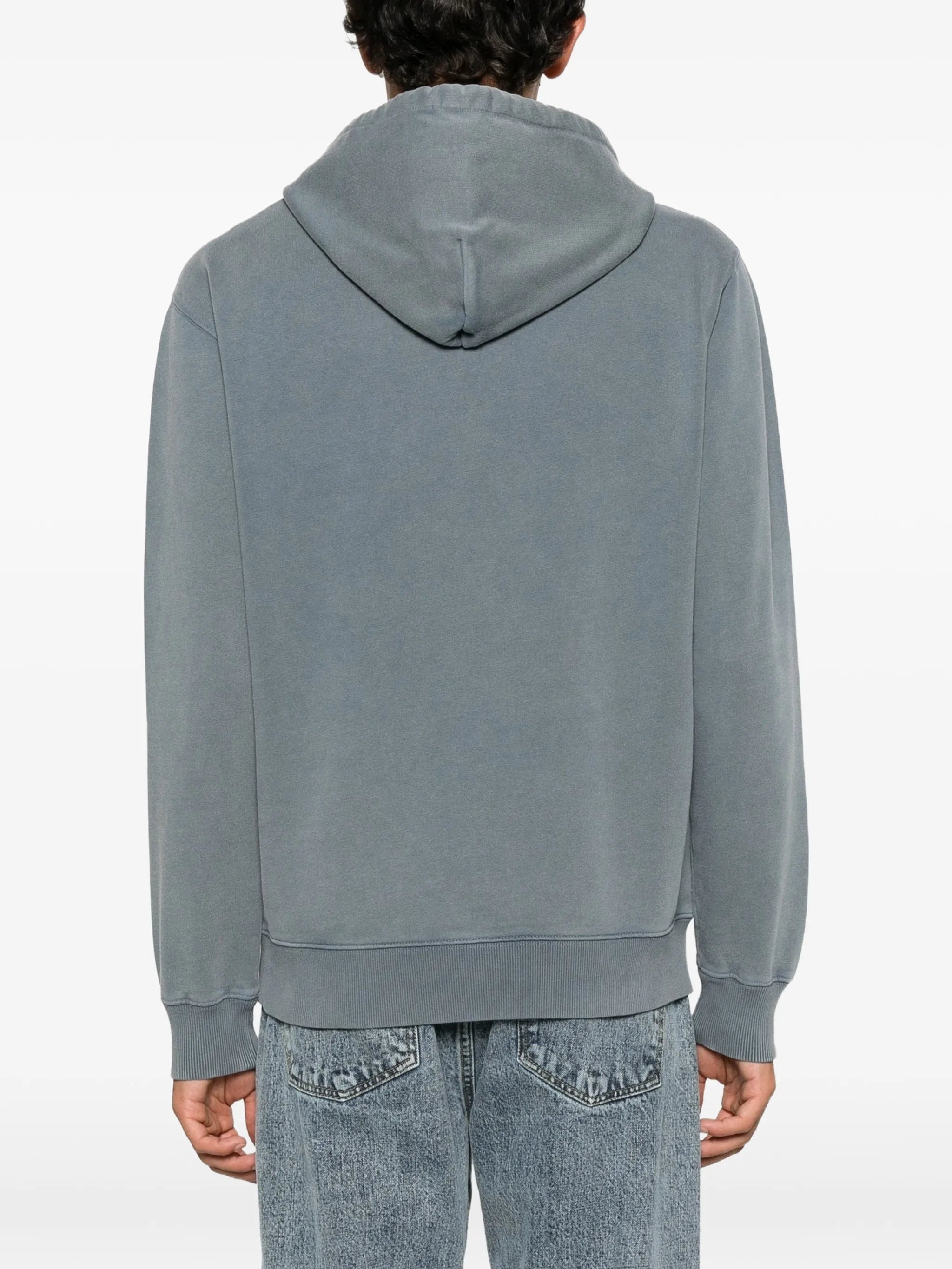 Classic slogan-print drawstring hoodie