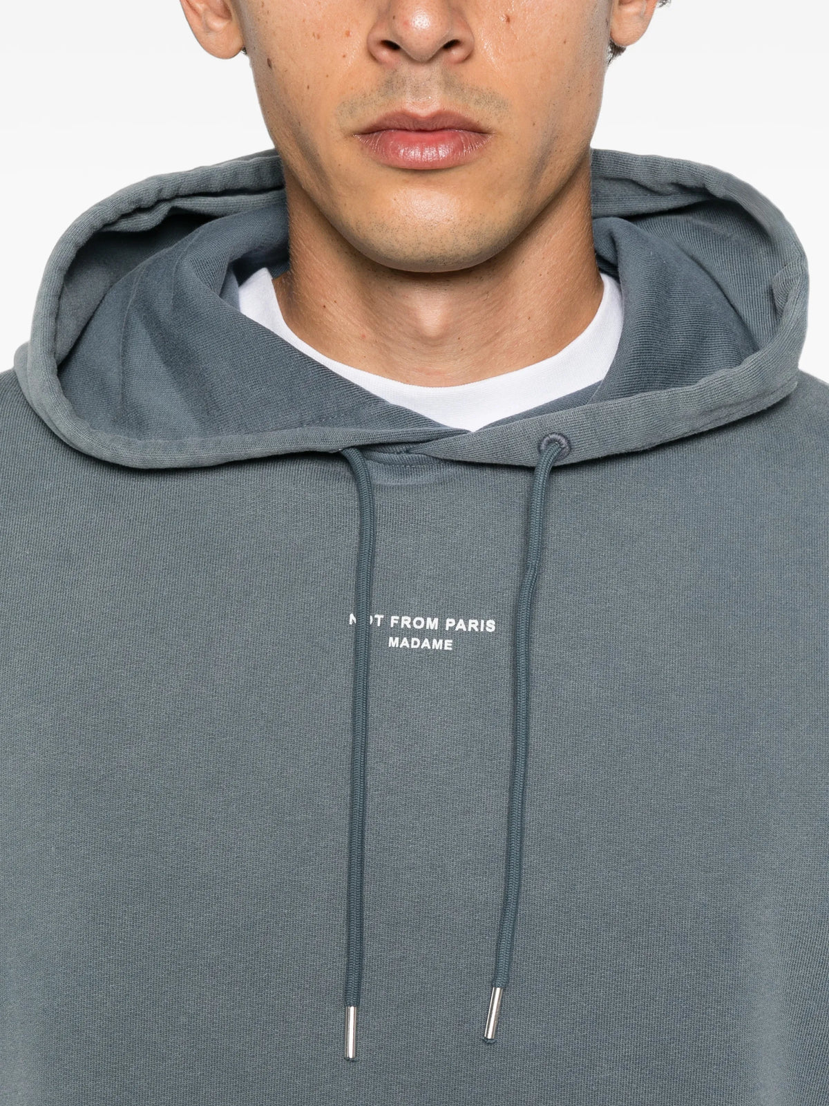 Classic slogan-print drawstring hoodie