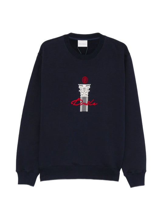 column-print sweatshirt