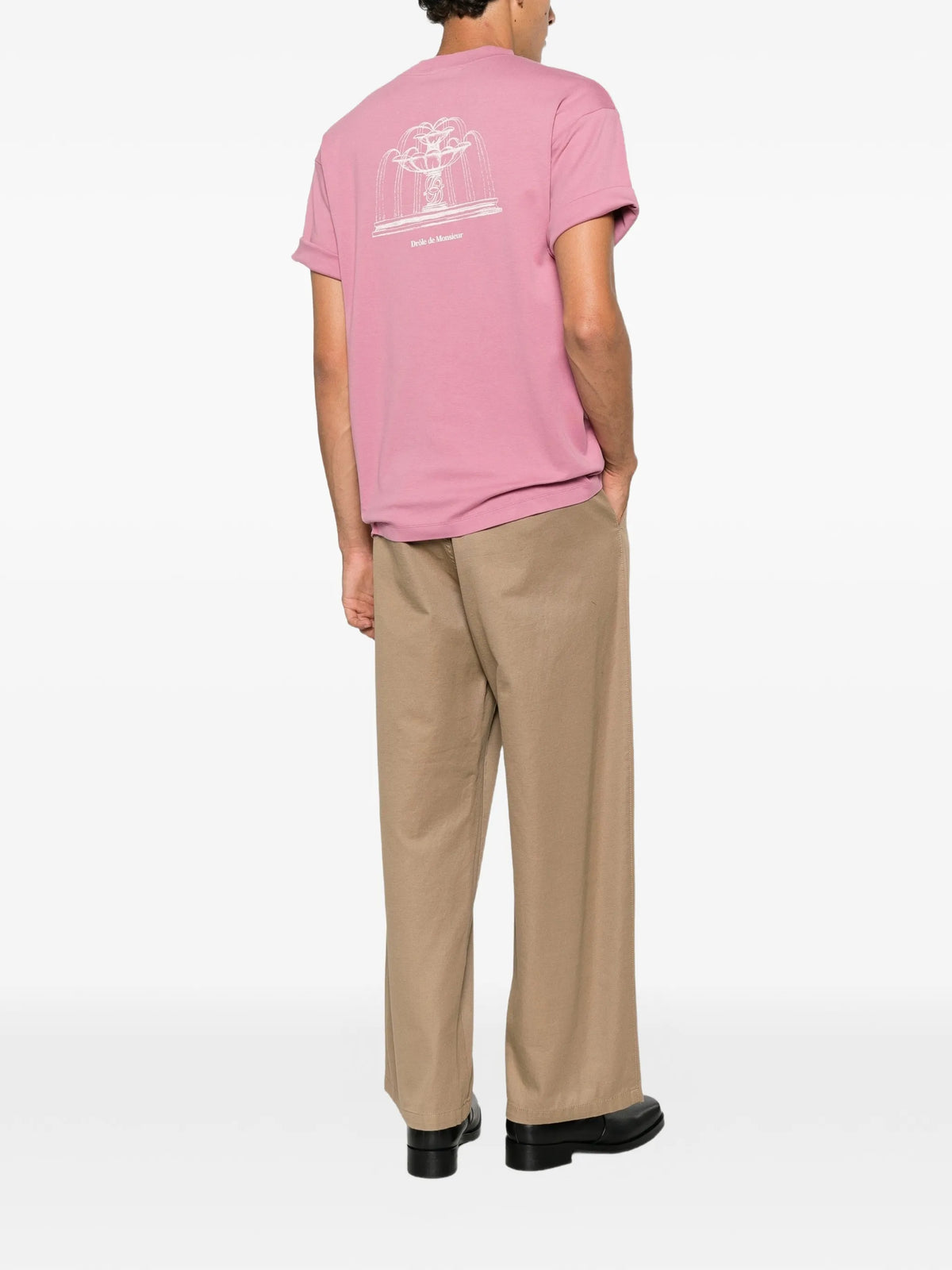 fountain-print T-shirt
