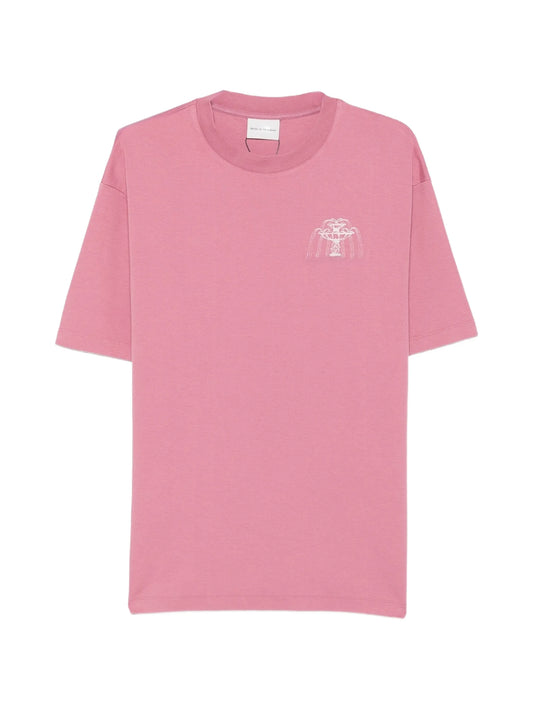 fountain-print T-shirt