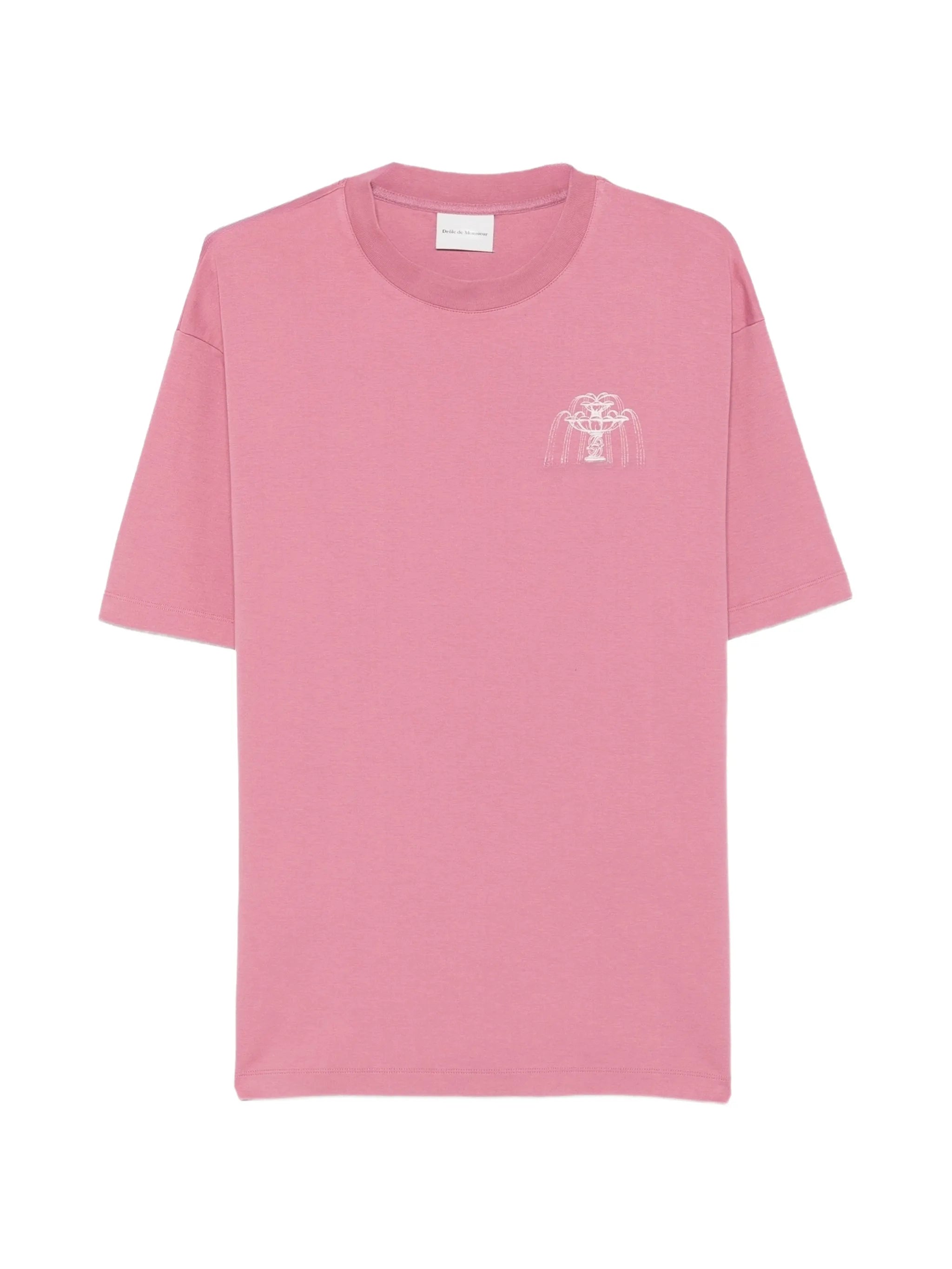 fountain-print T-shirt
