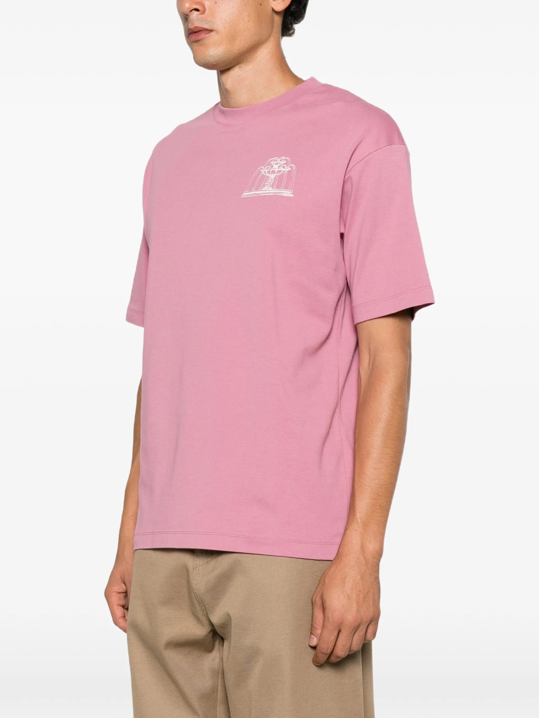 fountain-print T-shirt