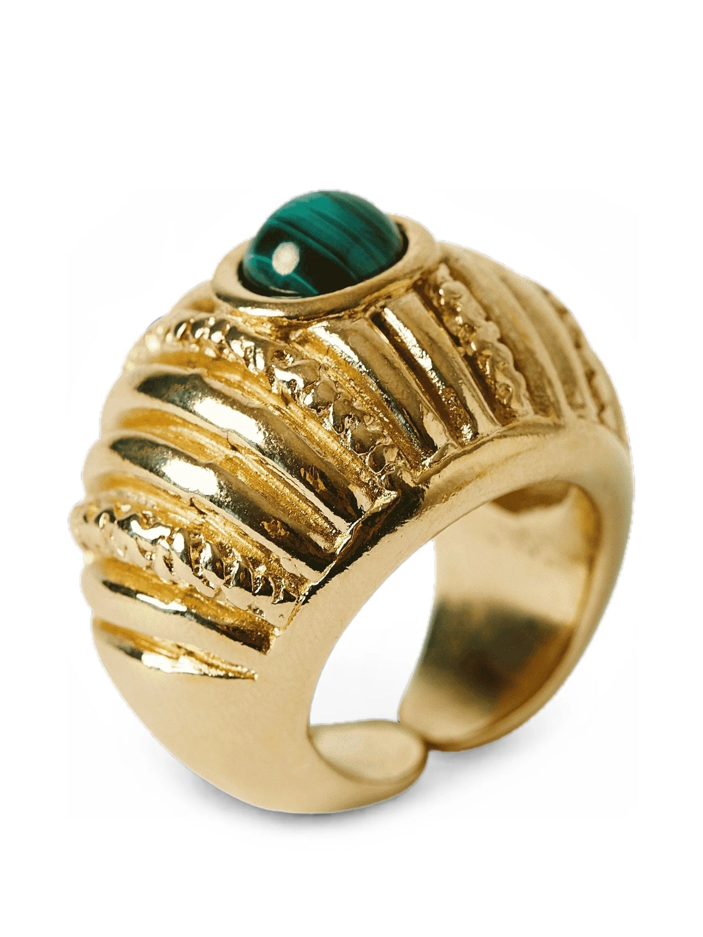Reef malachite ring