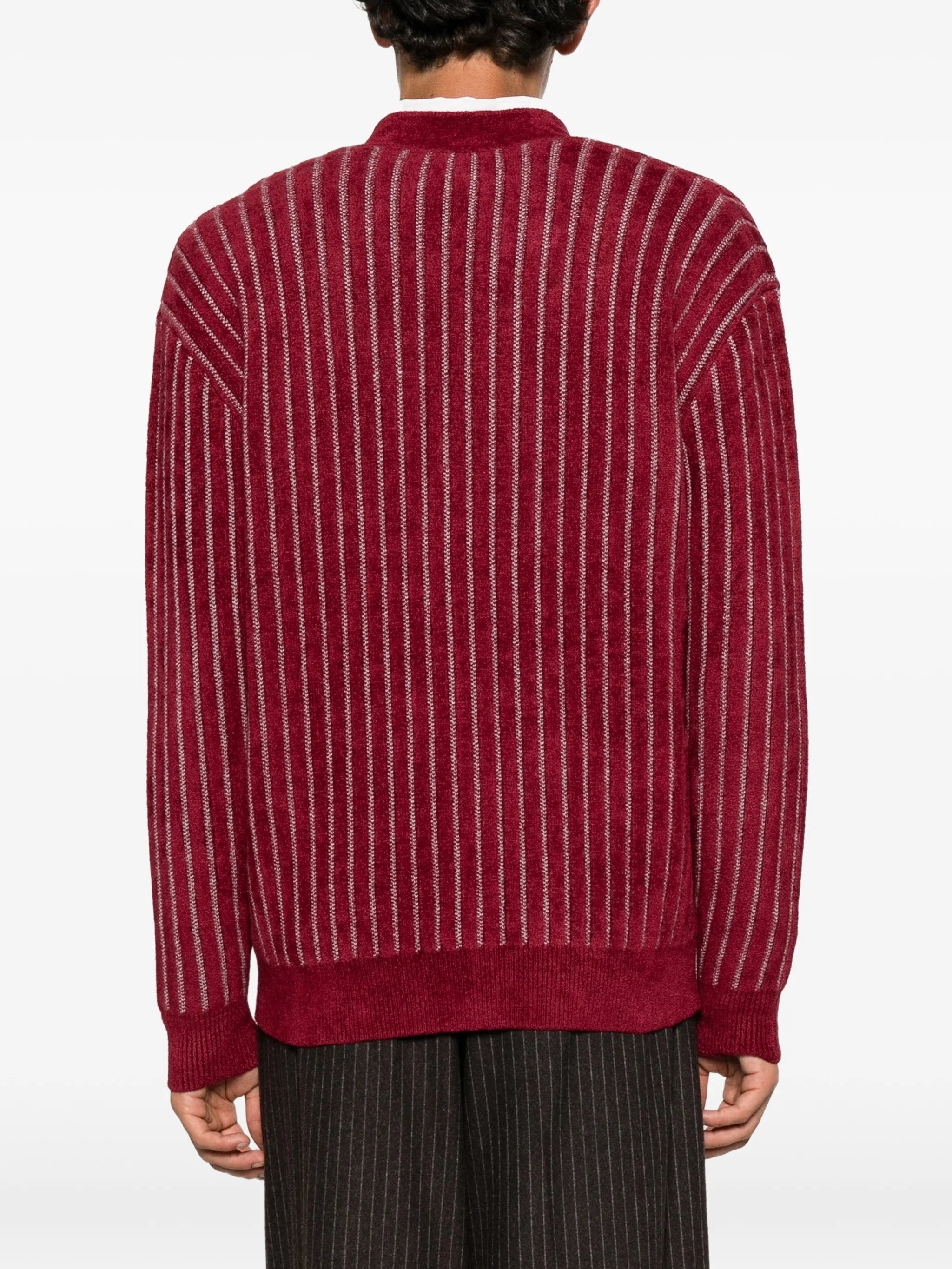 Mirror monogram pinstripe cardigan