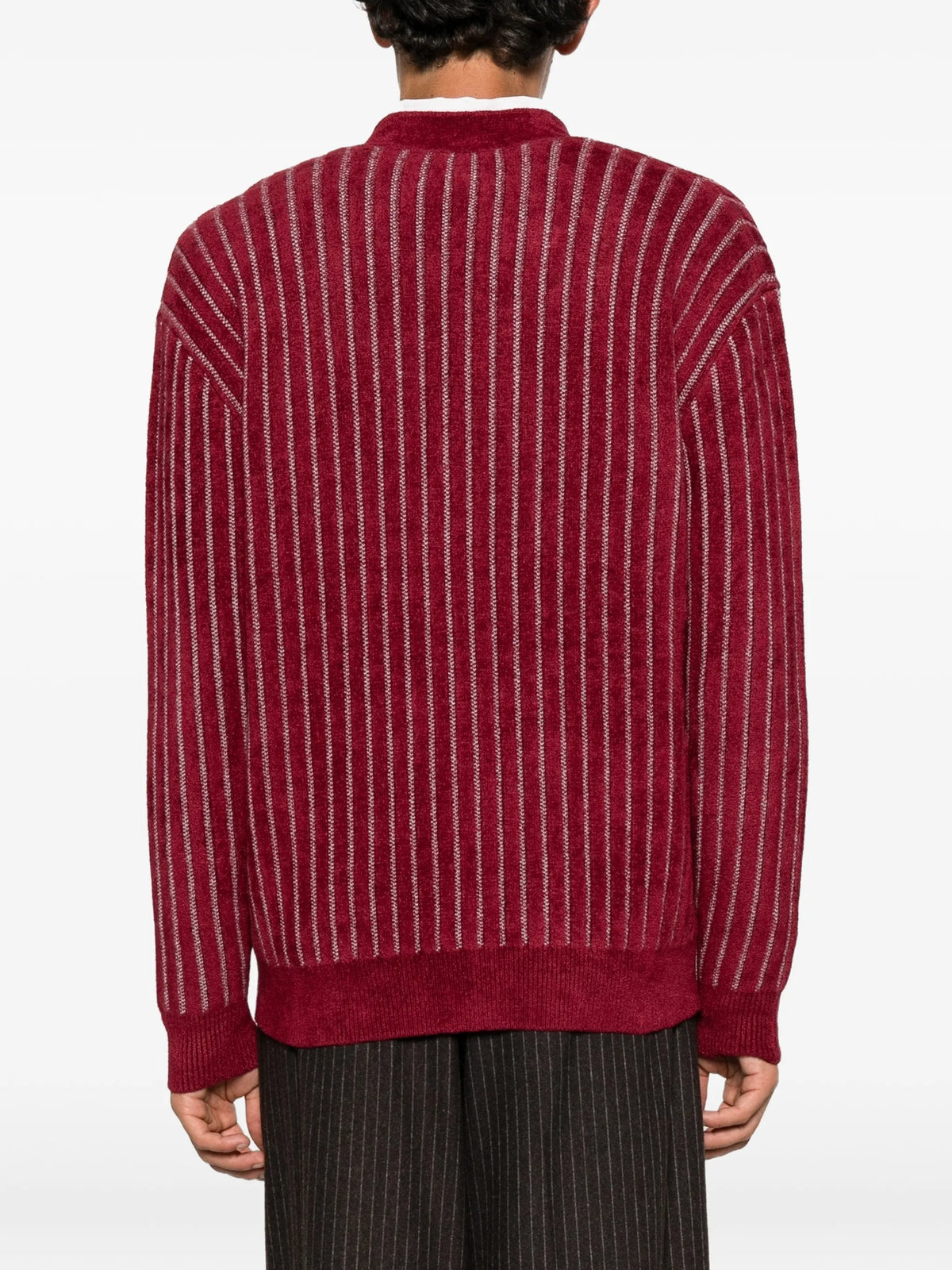 Mirror monogram pinstripe cardigan