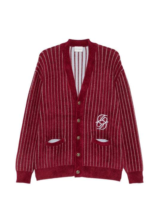 Mirror monogram pinstripe cardigan