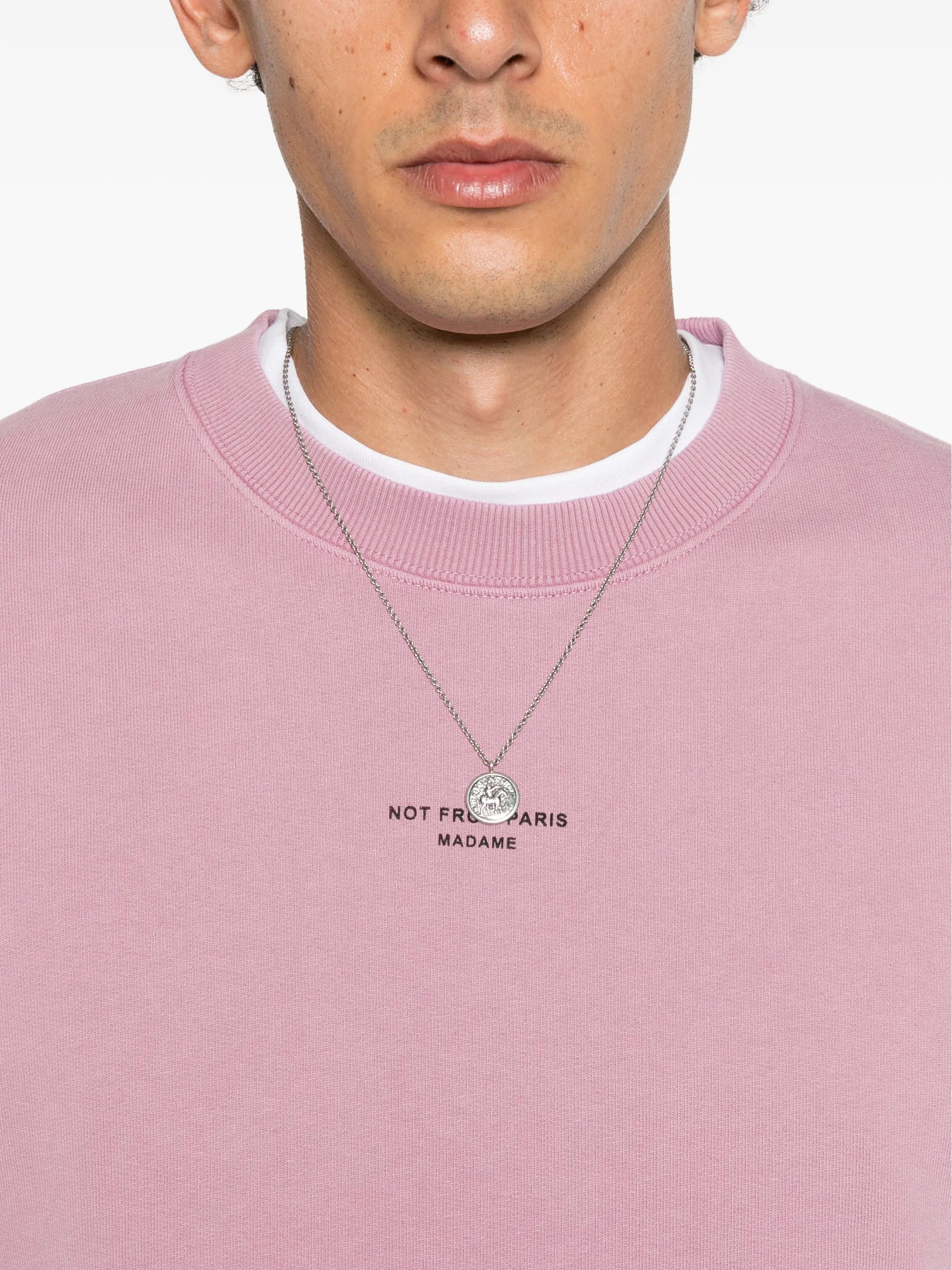 slogan-print sweatshirt