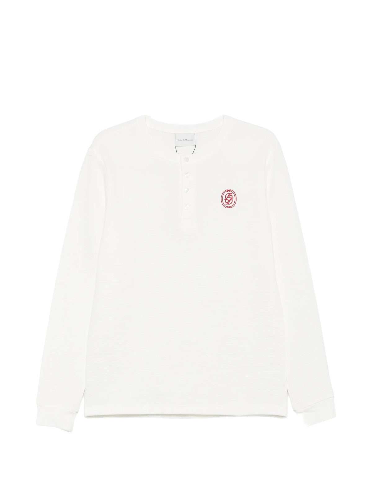 Mirror waffle-knit long-sleeve T-shirt