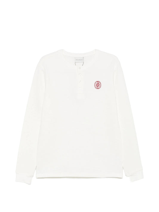 Mirror waffle-knit long-sleeve T-shirt