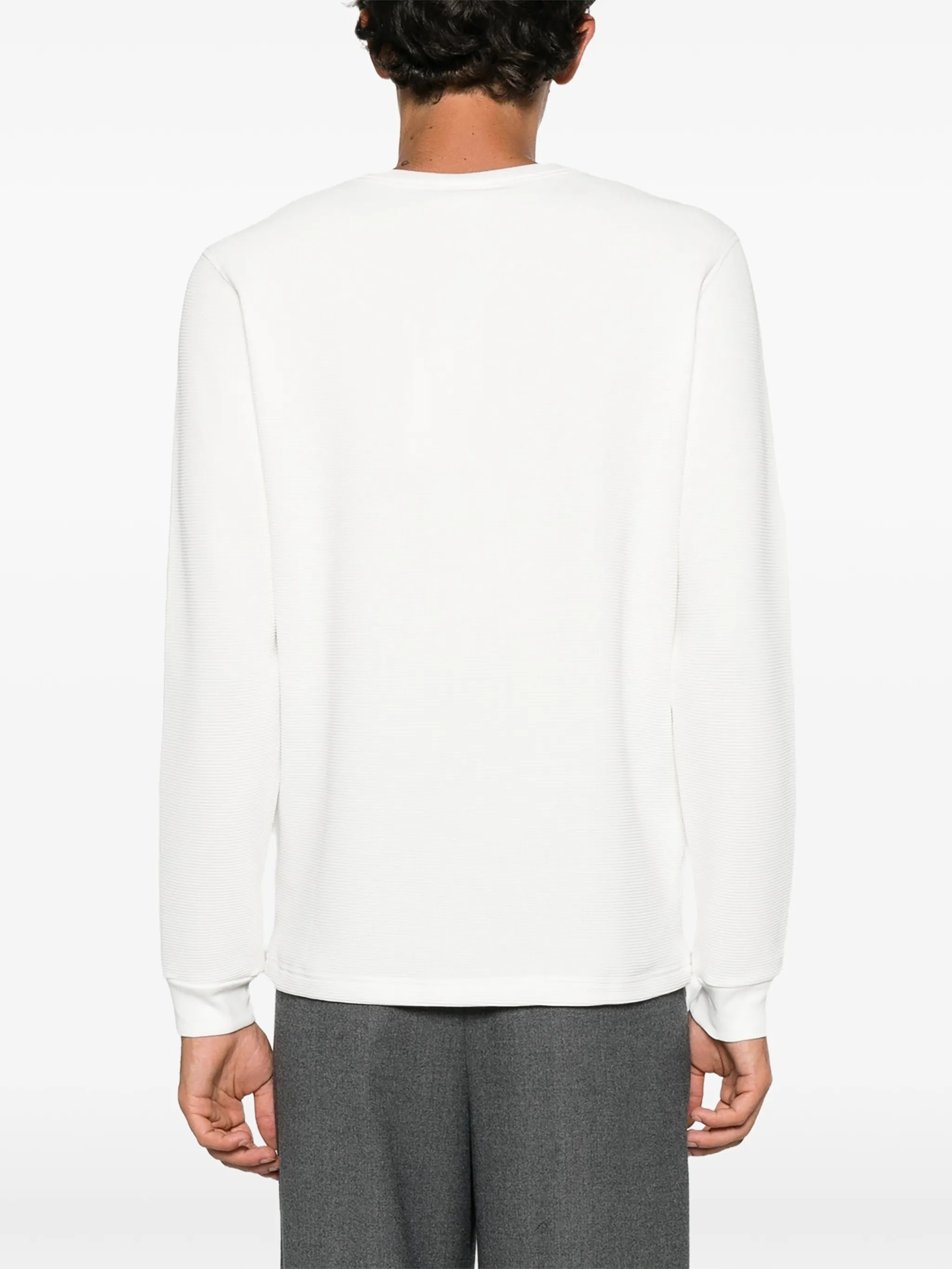 Mirror waffle-knit long-sleeve T-shirt