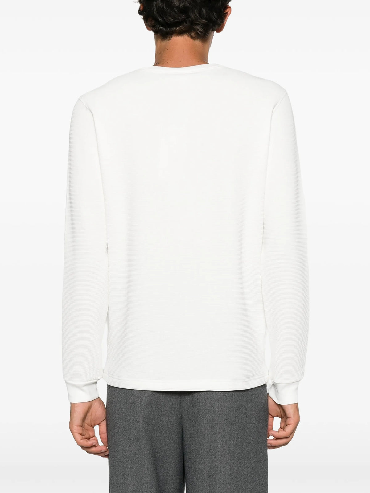 Mirror waffle-knit long-sleeve T-shirt