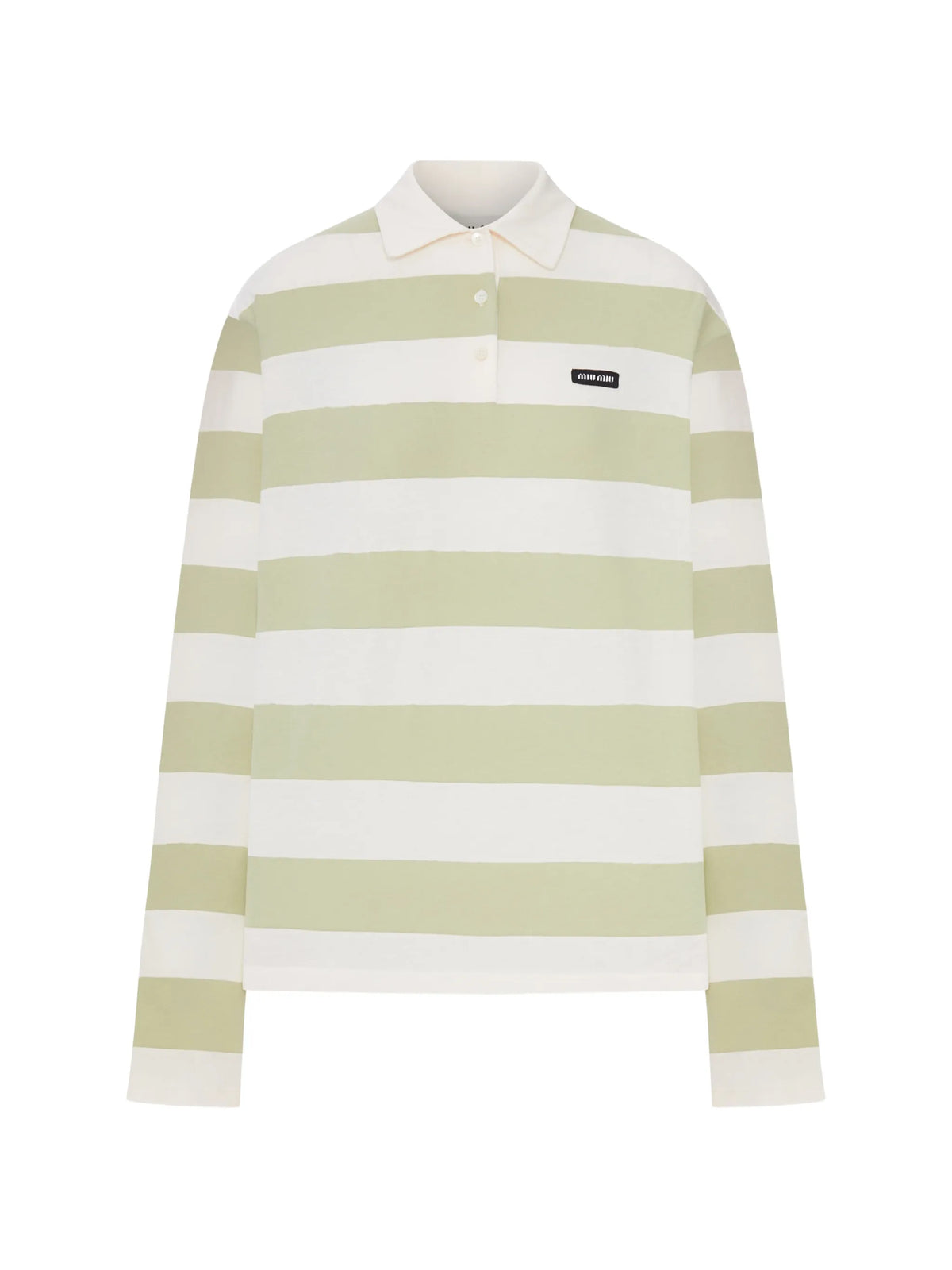 striped jersey polo shirt