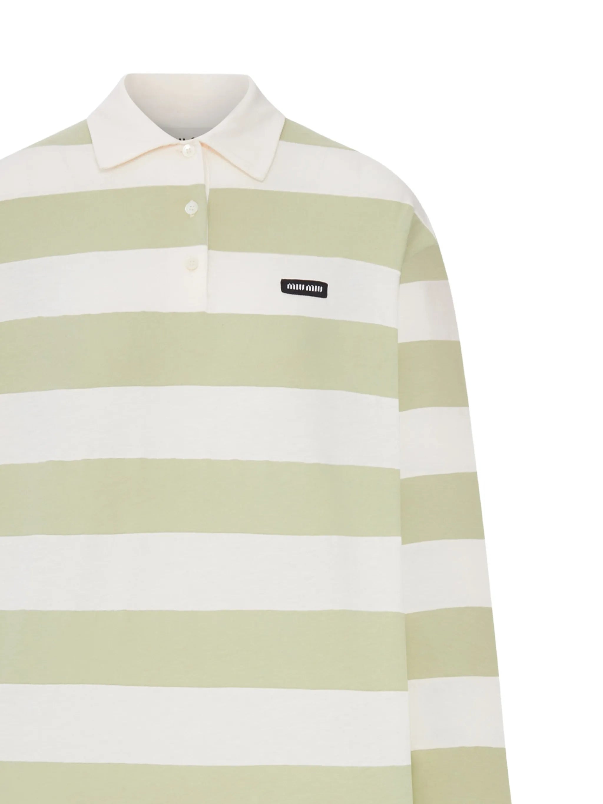 striped jersey polo shirt