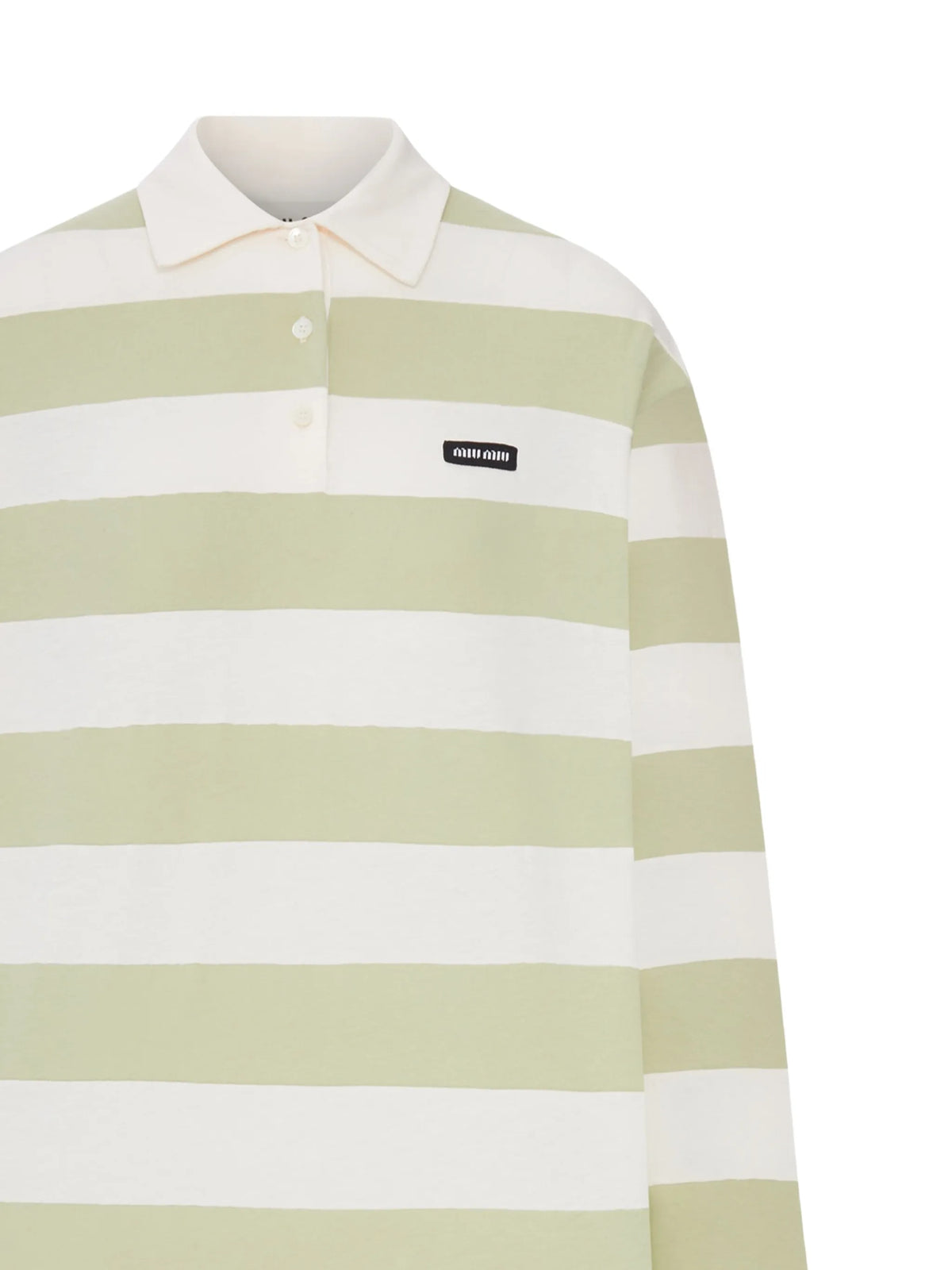 striped jersey polo shirt