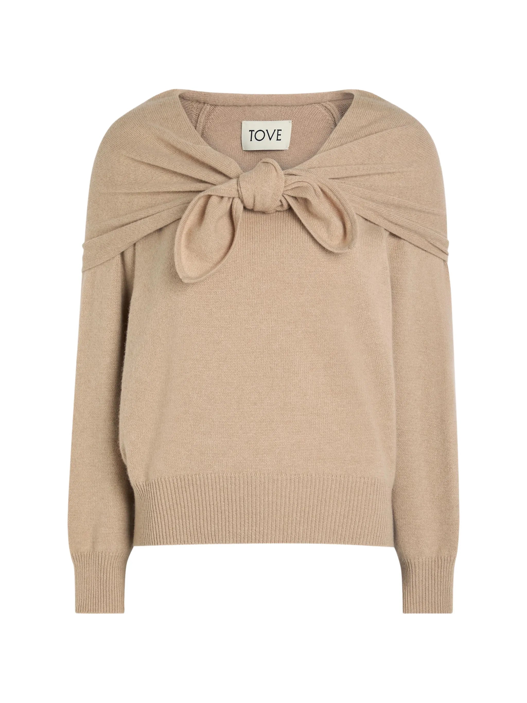 bow-detail knitted jumper