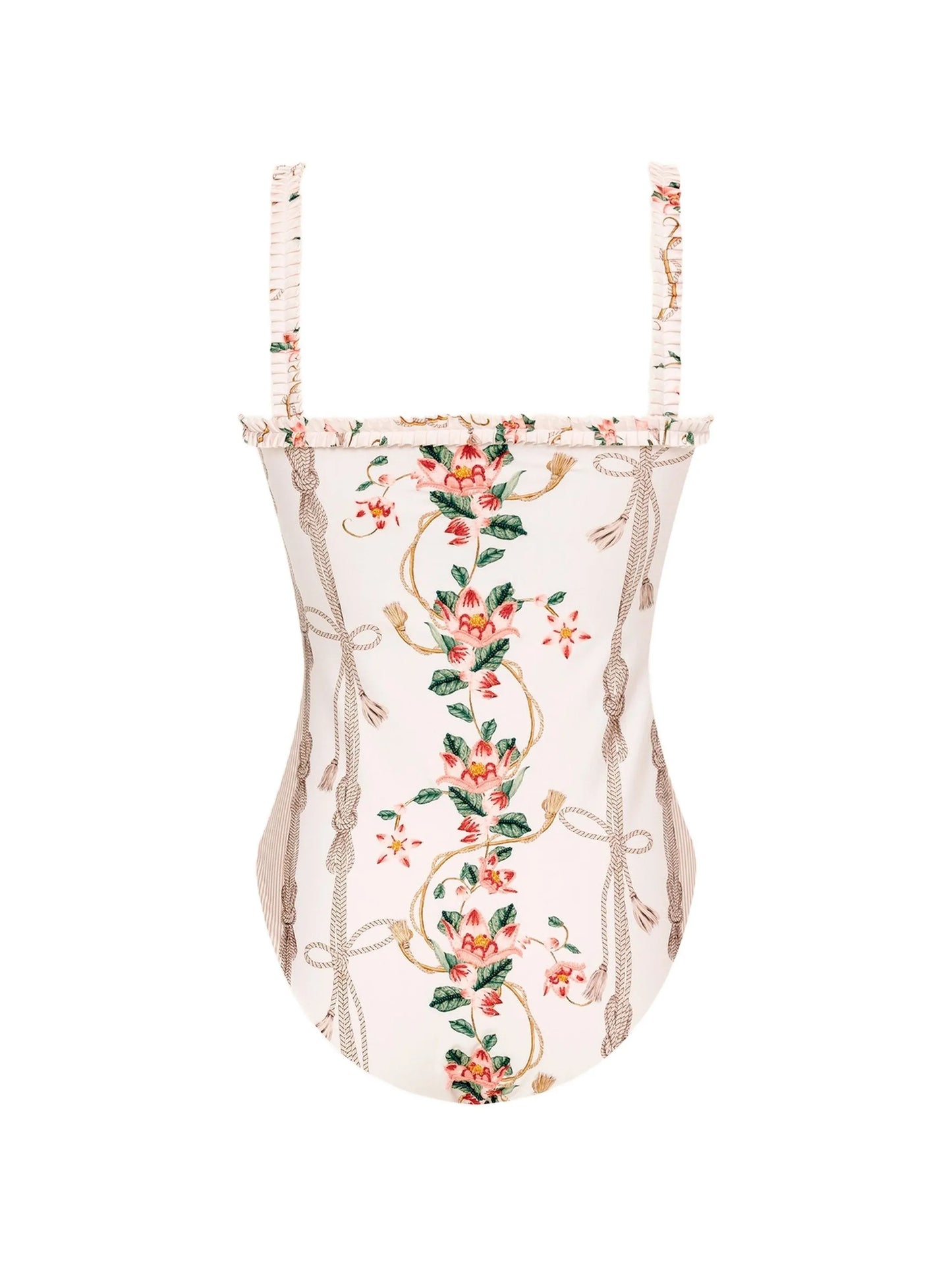 Limon Navegante floral-print ruffled swimsuit