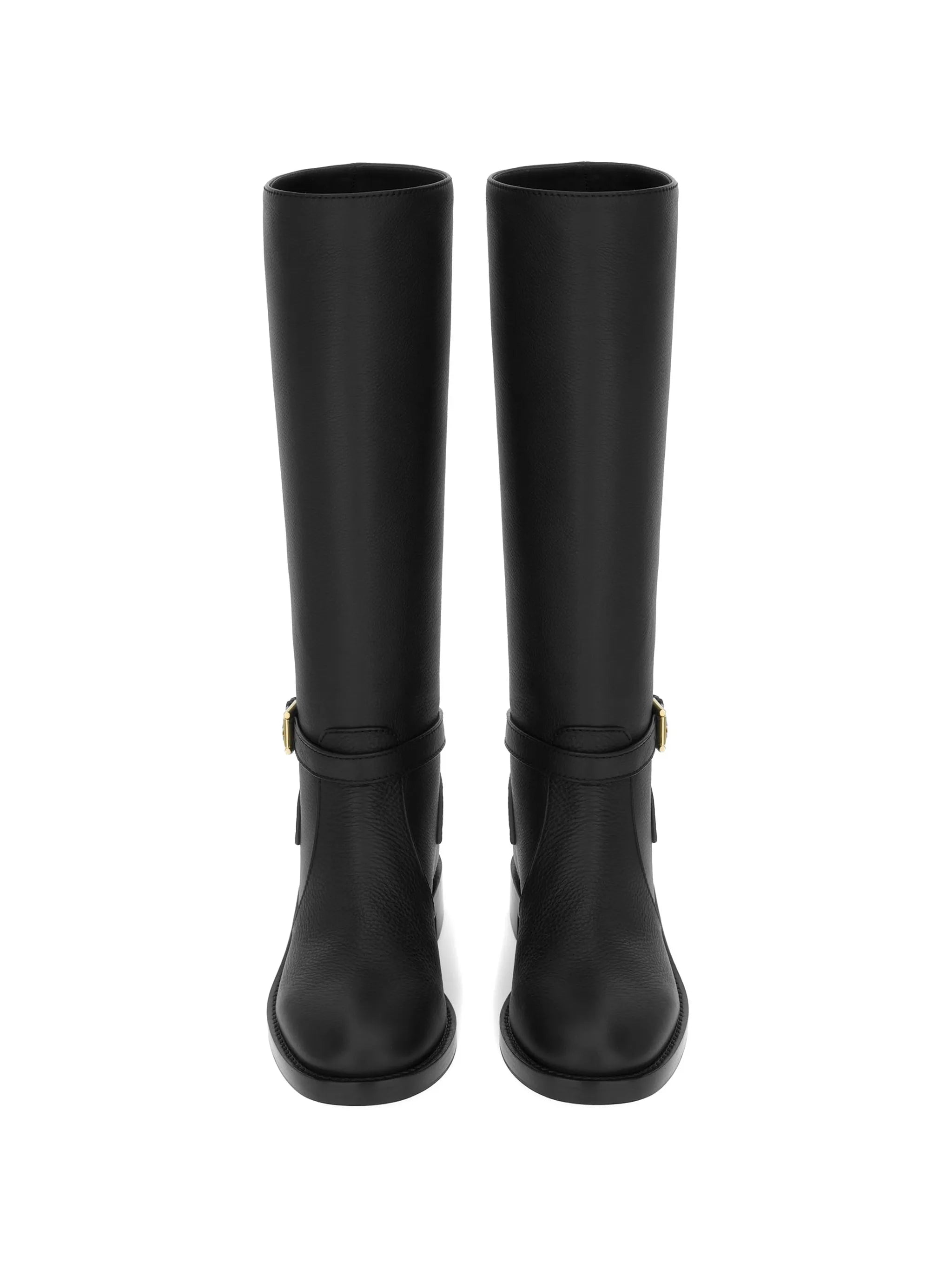 buckle-strap knee-high boots