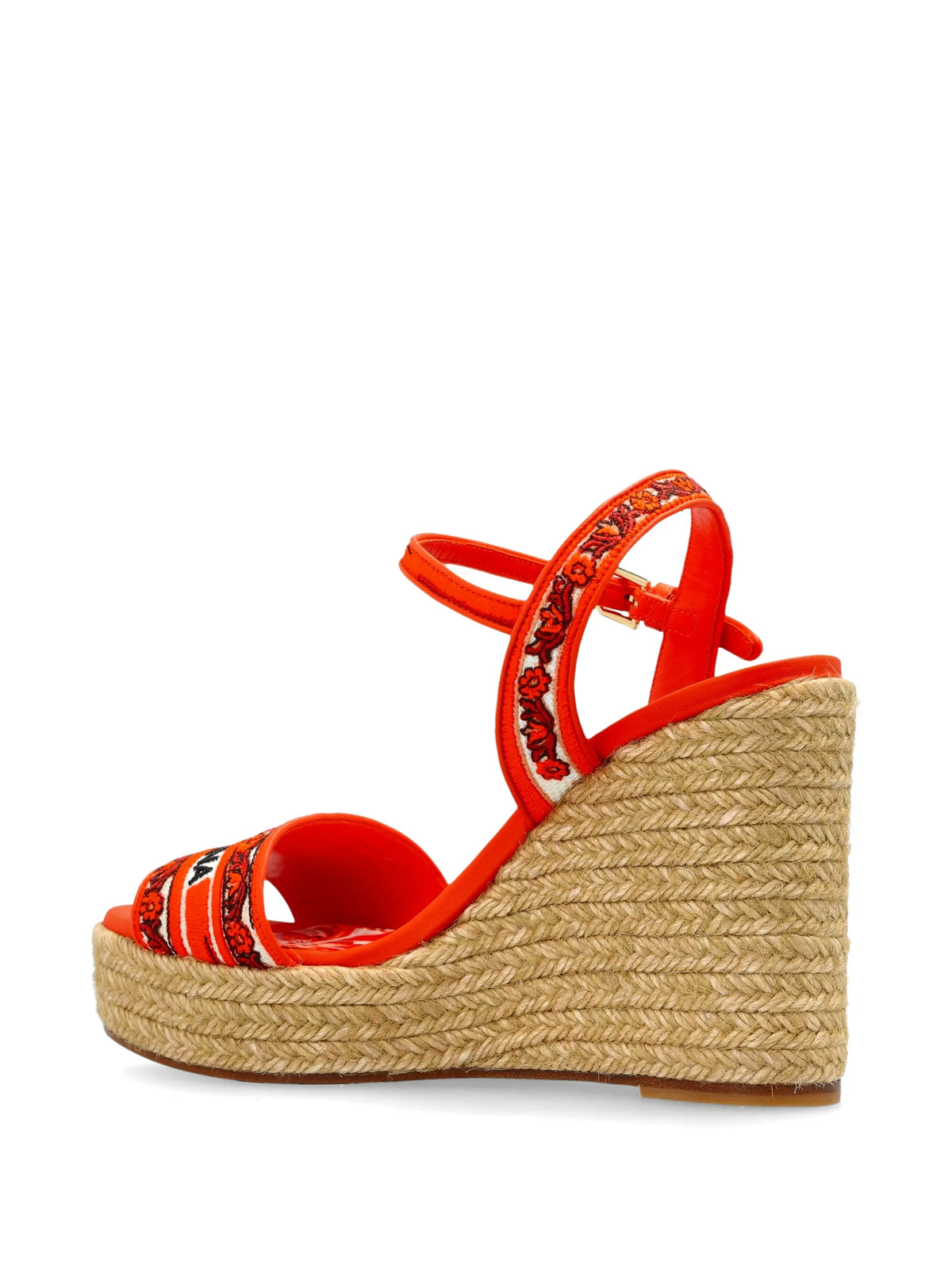 wedge sandals with Majolica embroidery