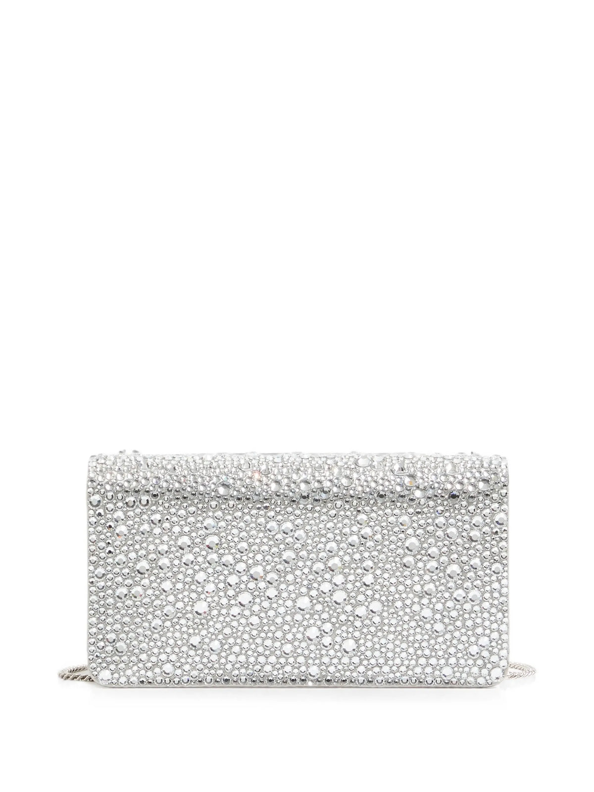 VLogo Signature crystal-embellished clutch bag