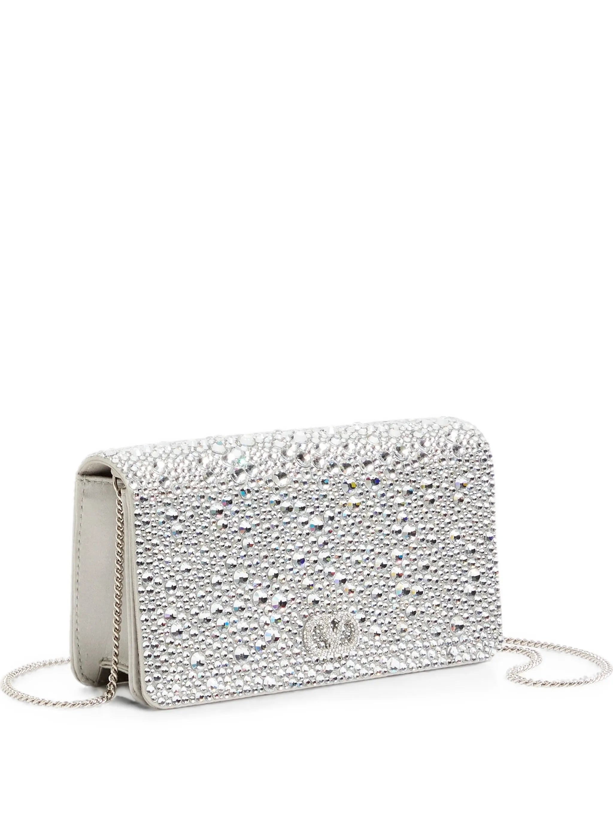 mini VLogo Signature cross body bag with sparkling embroidery
