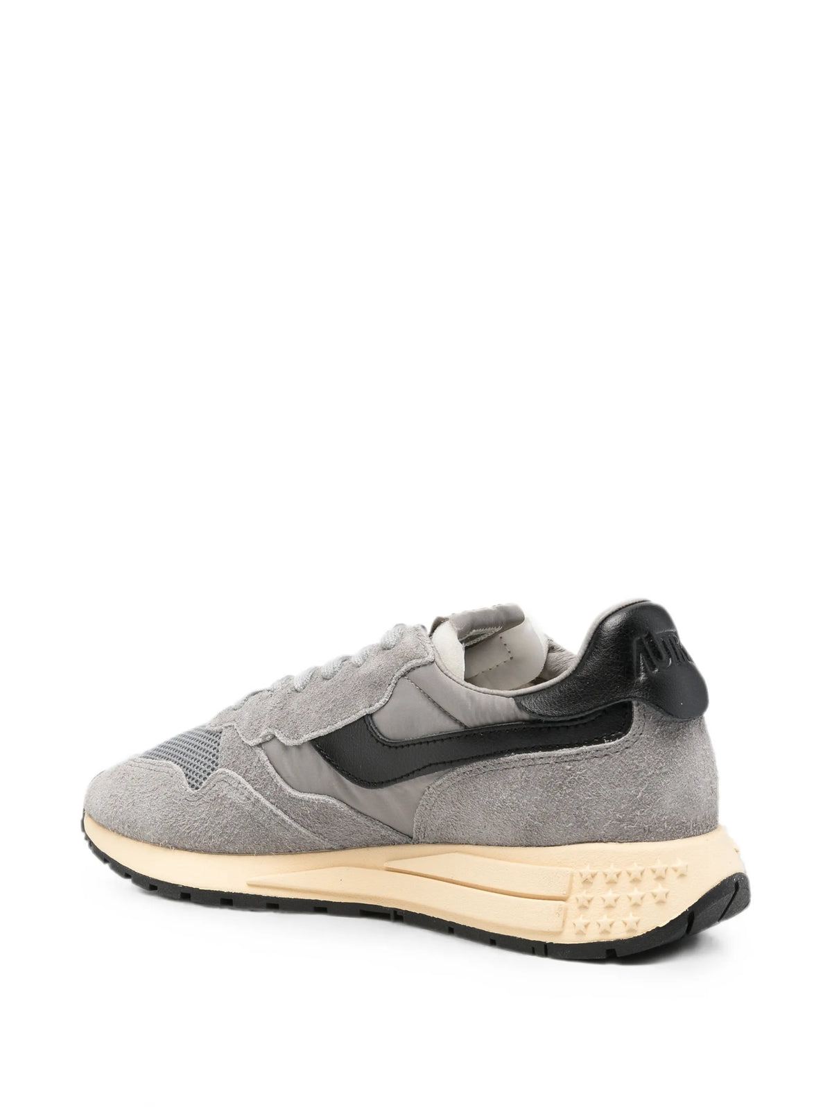 Reelwind low sneakers in lead and black nylon and suede