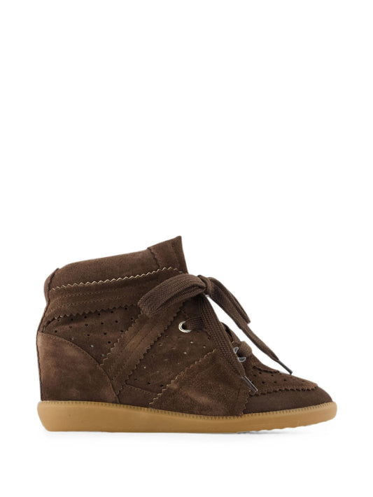 Bobby suede wedge sneakers