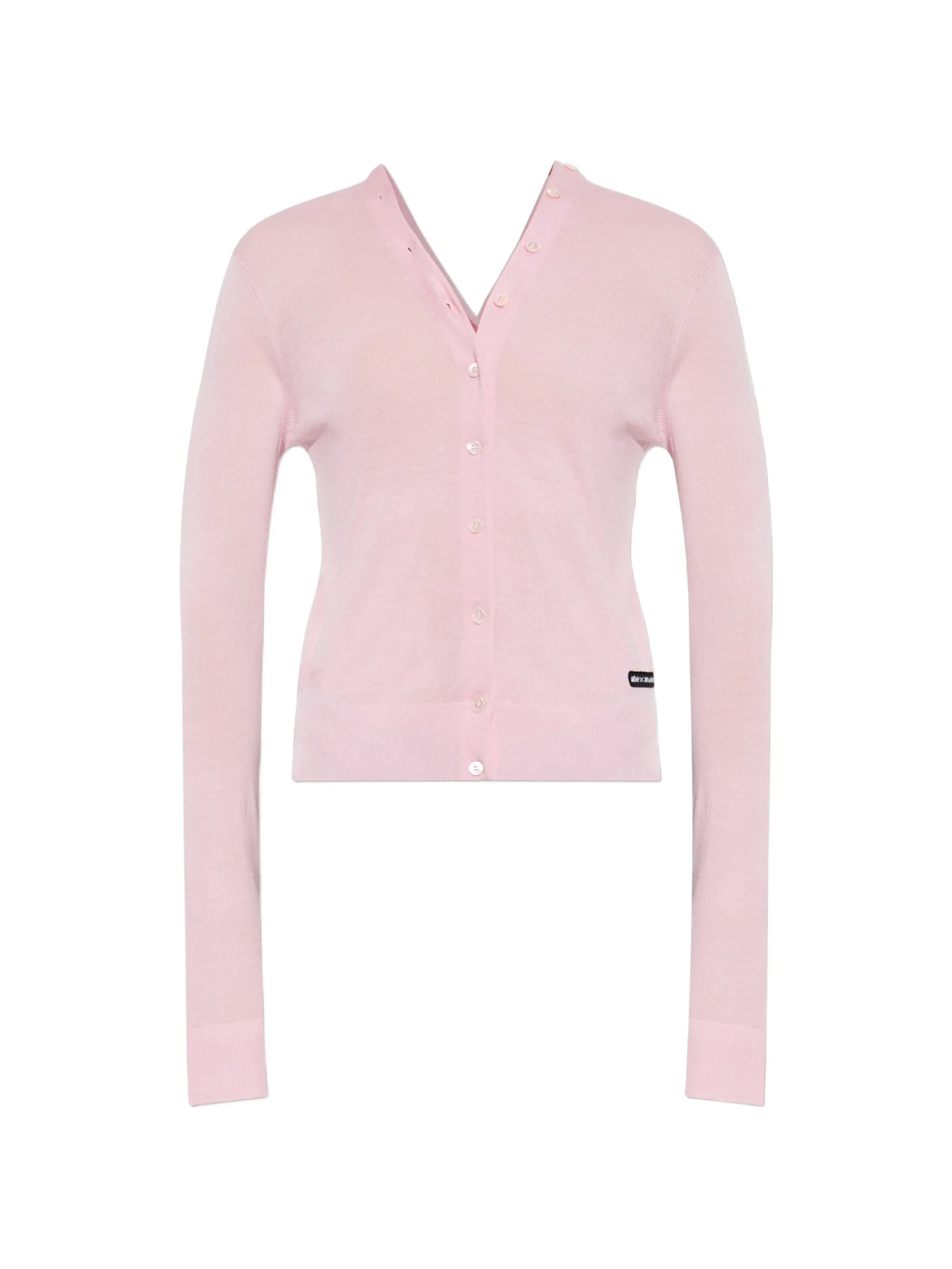 logo-patch button-up cardigan