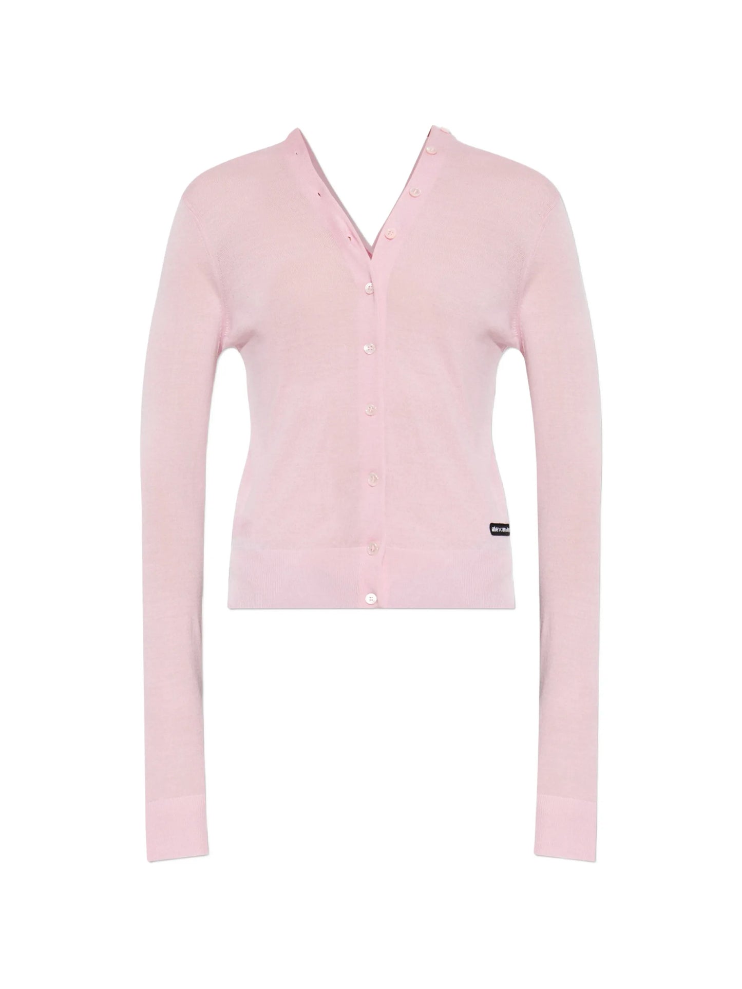 logo-patch button-up cardigan