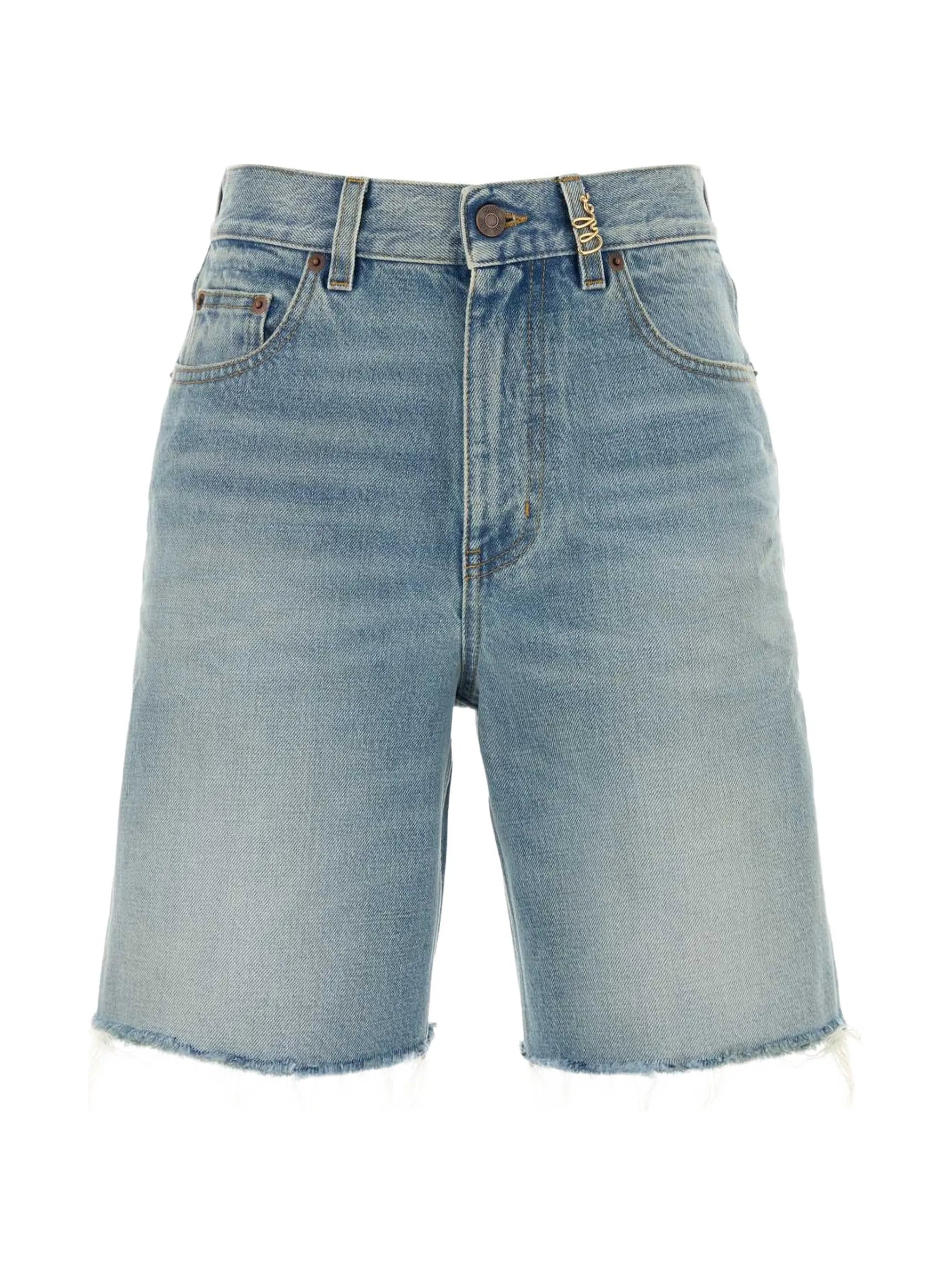 frayed faded shorts