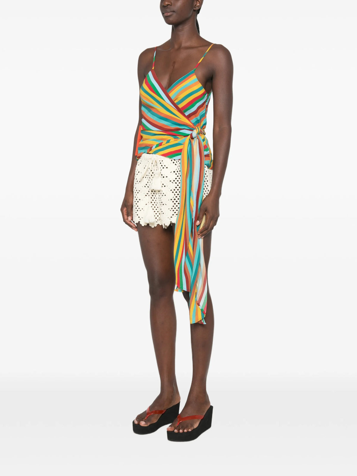 Marlowe crepe tie tank