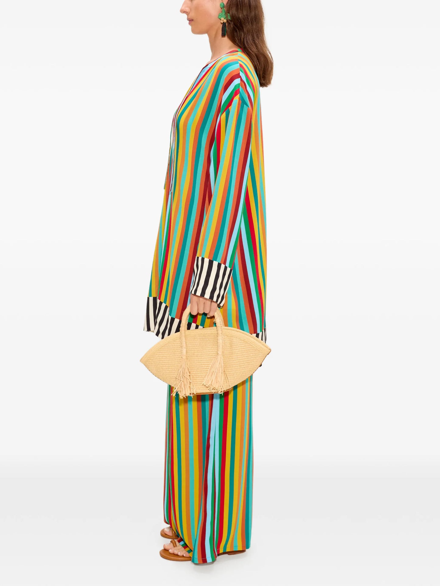 Diaz striped mini dress