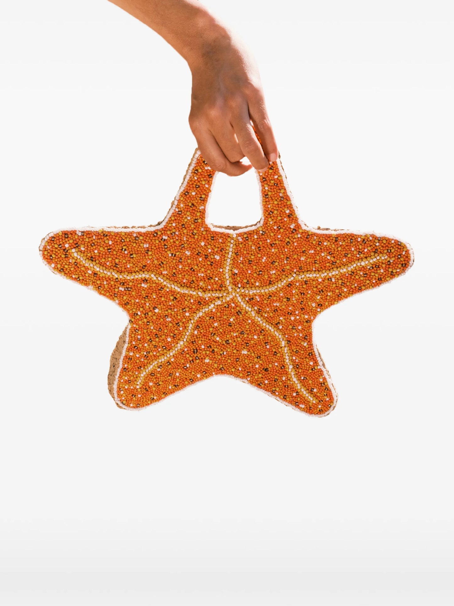 beaded-starfish tote bag