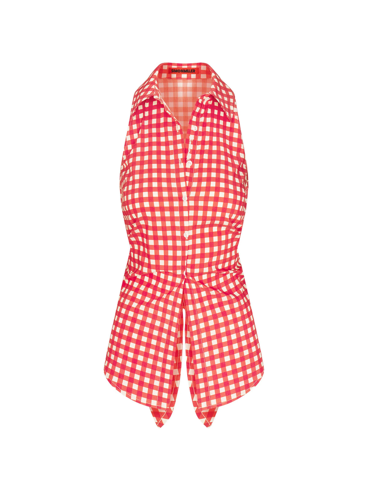 Loch sleeveless poplin button up