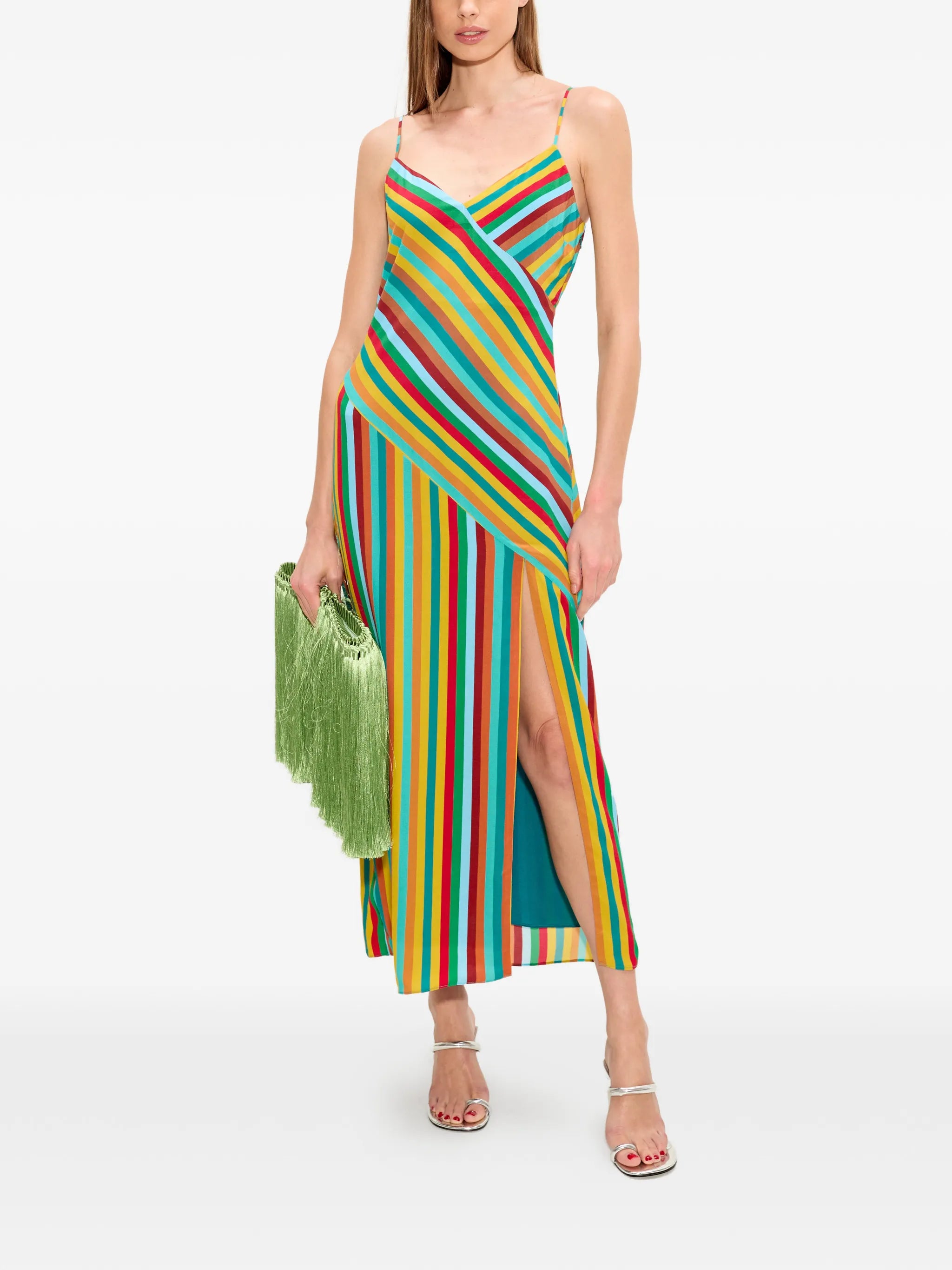 Maude striped midi dress