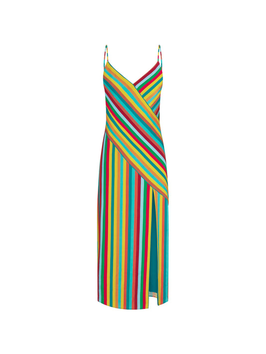 Maude striped midi dress