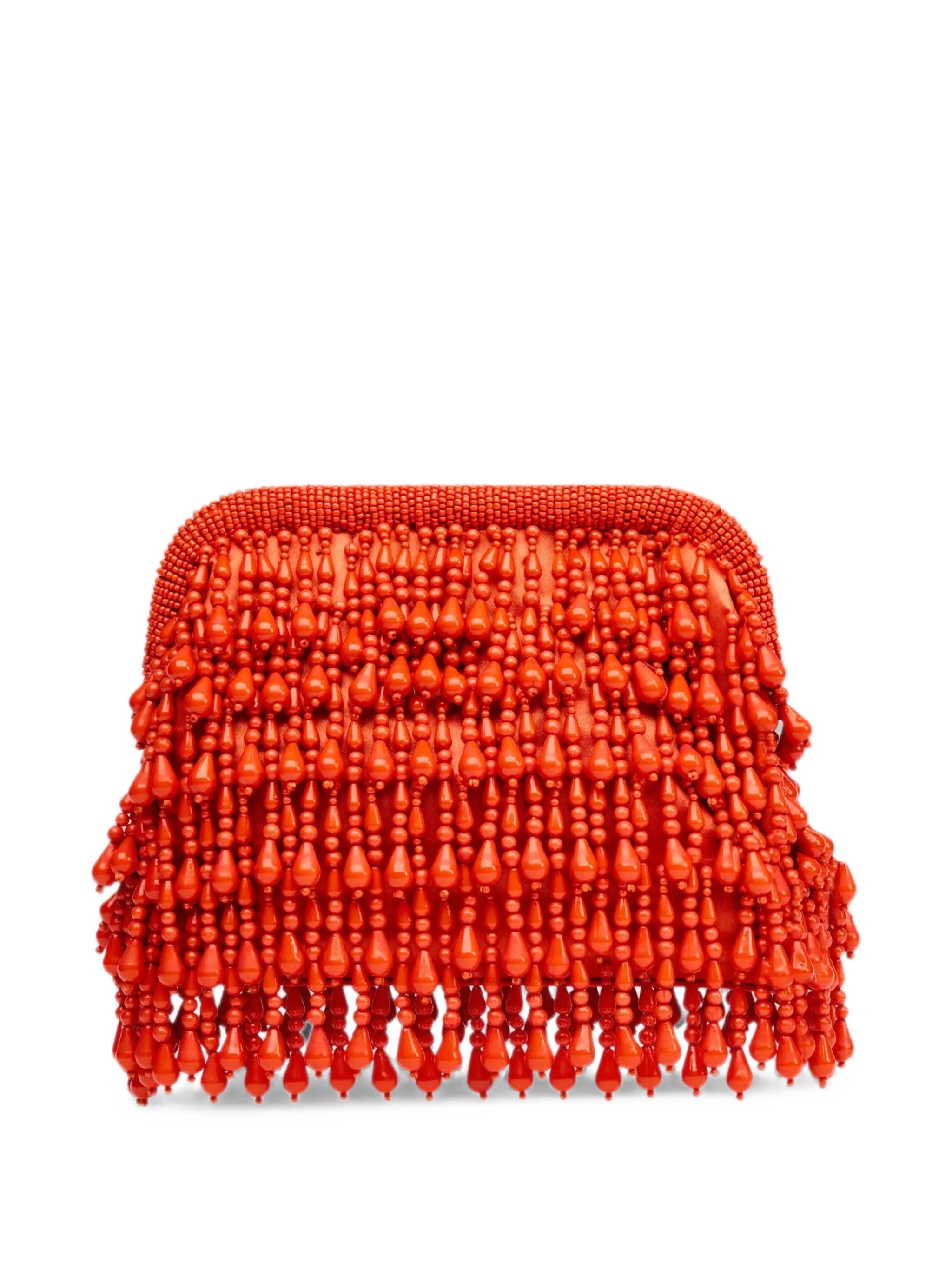 beaded-drop clutch bag