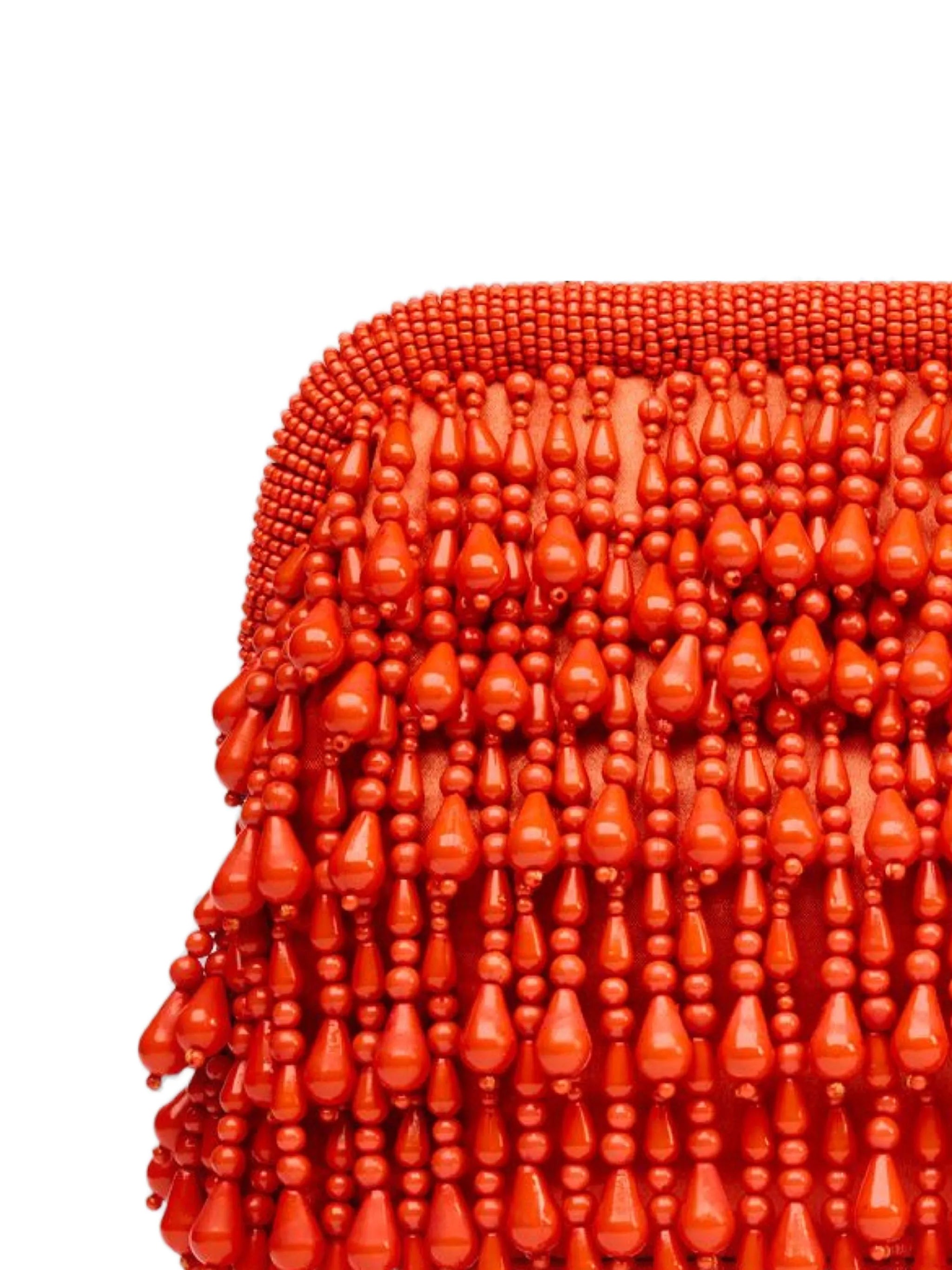 beaded-drop clutch bag