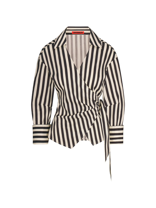 Anya poplin wrap top