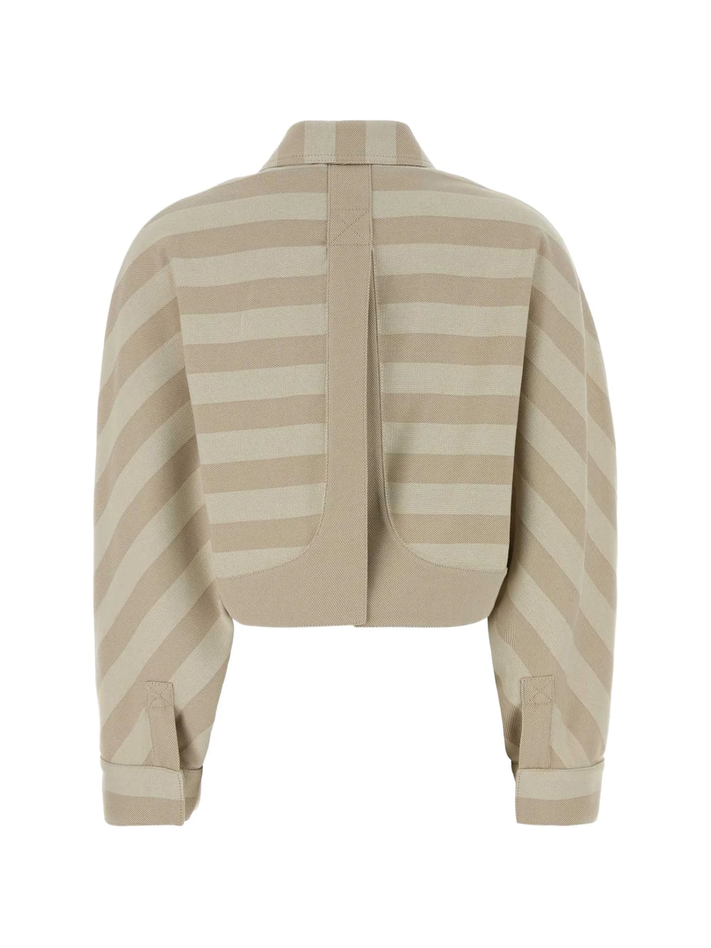 striped drill jacket