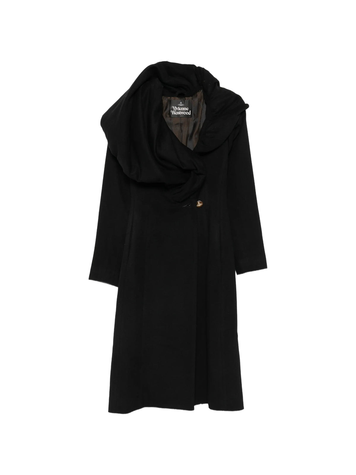 Marilyn draped-collar coat