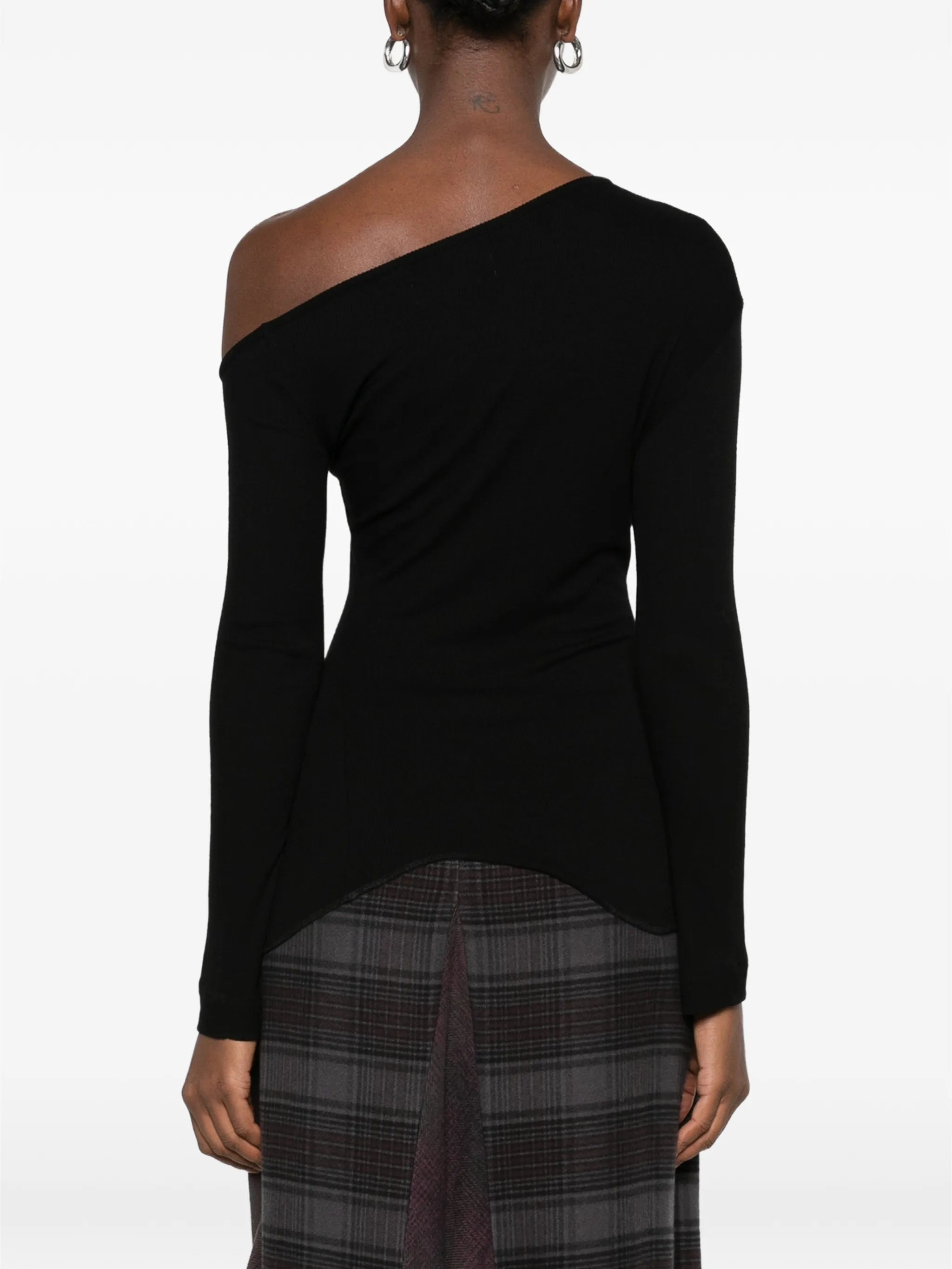 Orgy one-shoulder Orb-embroidered top