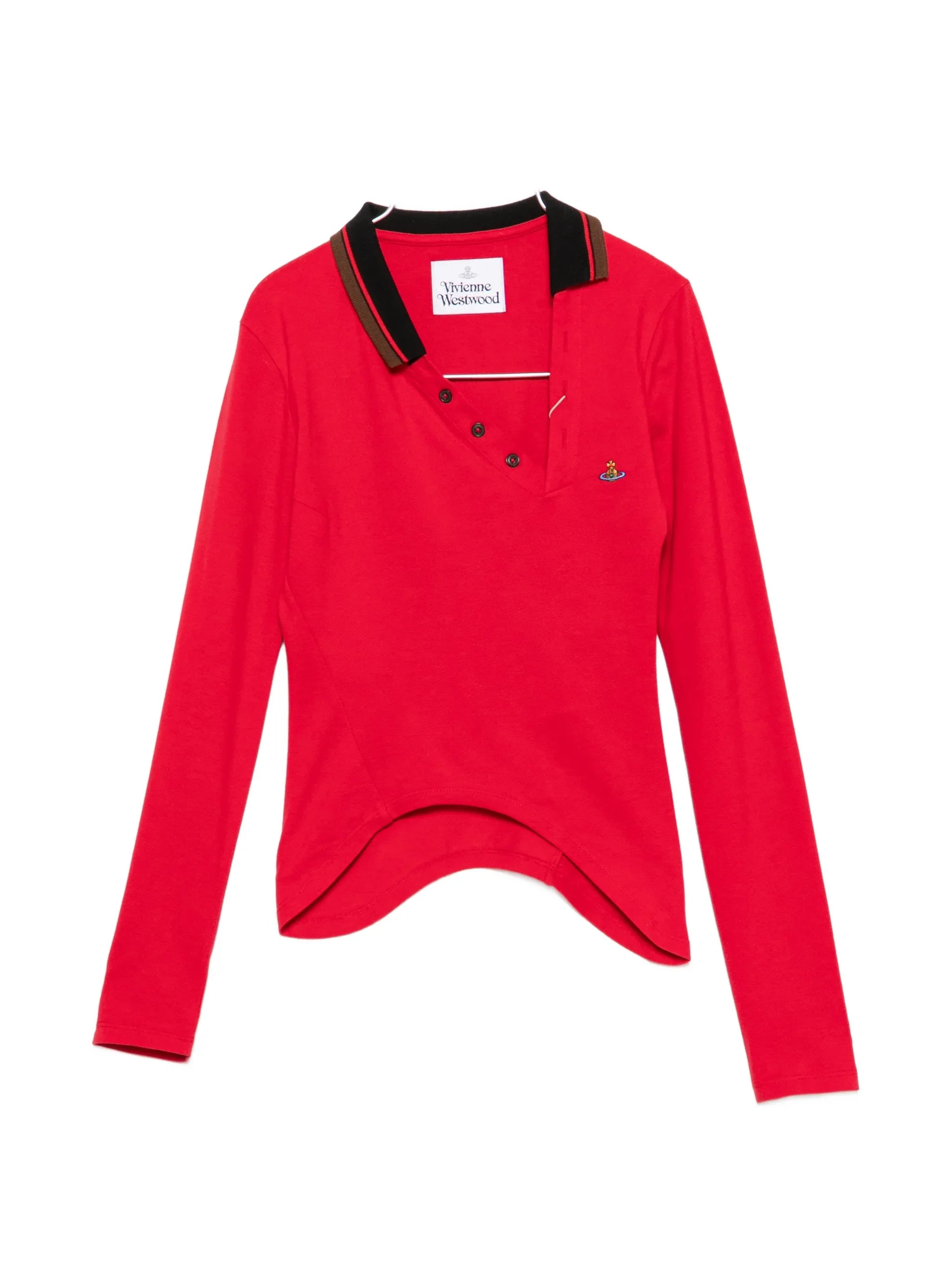 Glory asymmetric-collar polo shirt