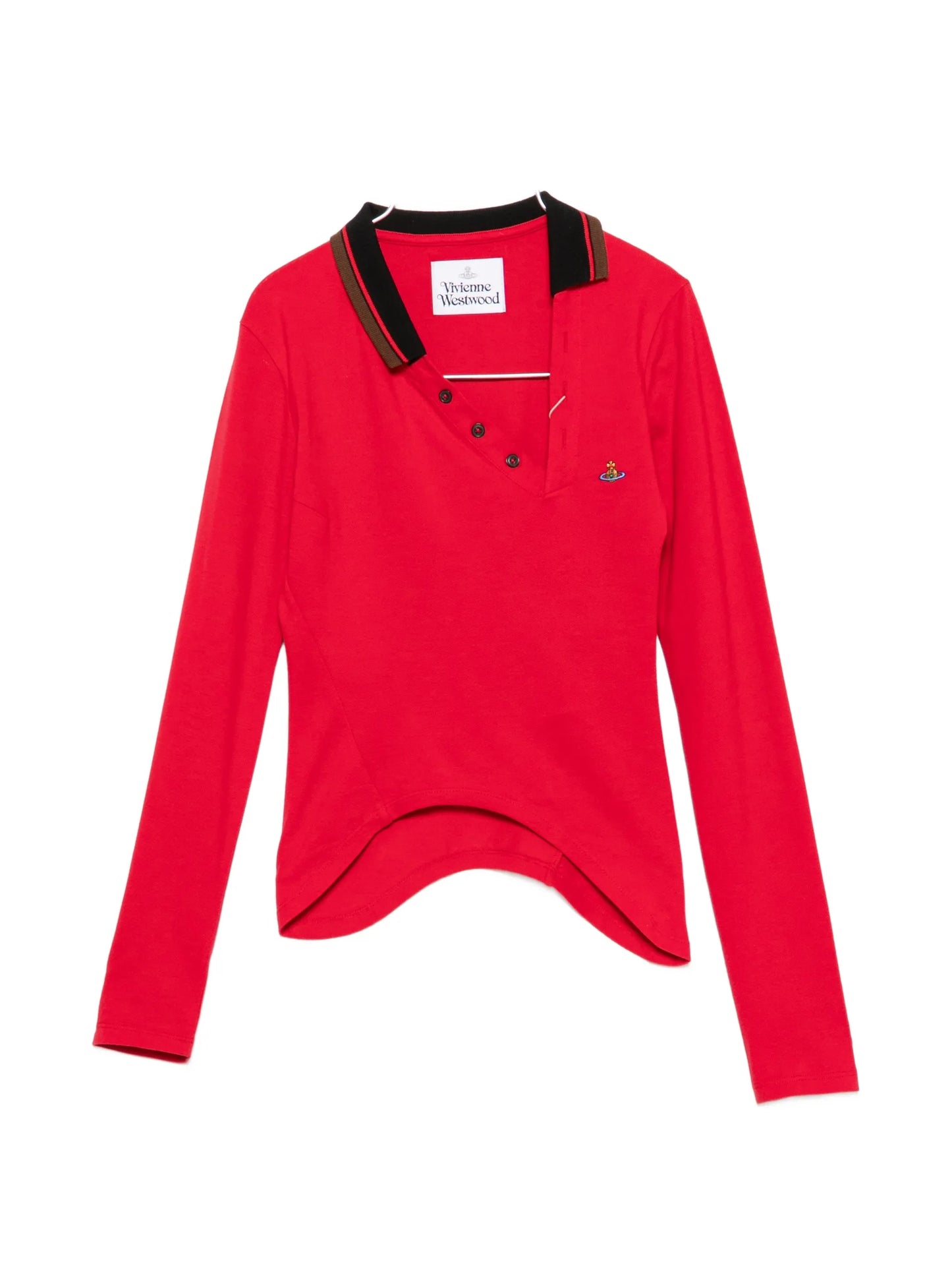 Glory asymmetric-collar polo shirt