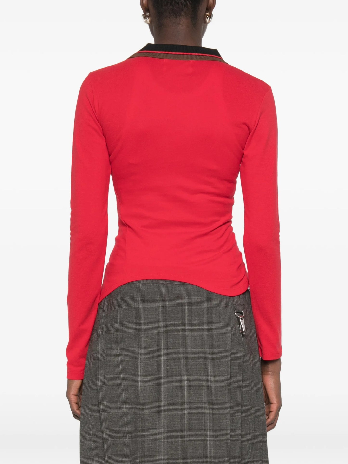 Glory asymmetric-collar polo shirt