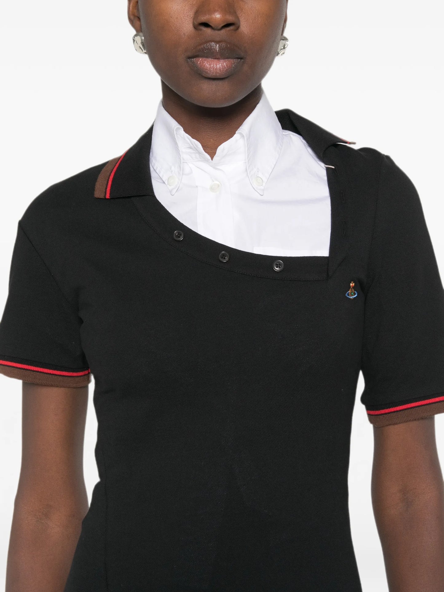 Glory asymmetric polo mini dress