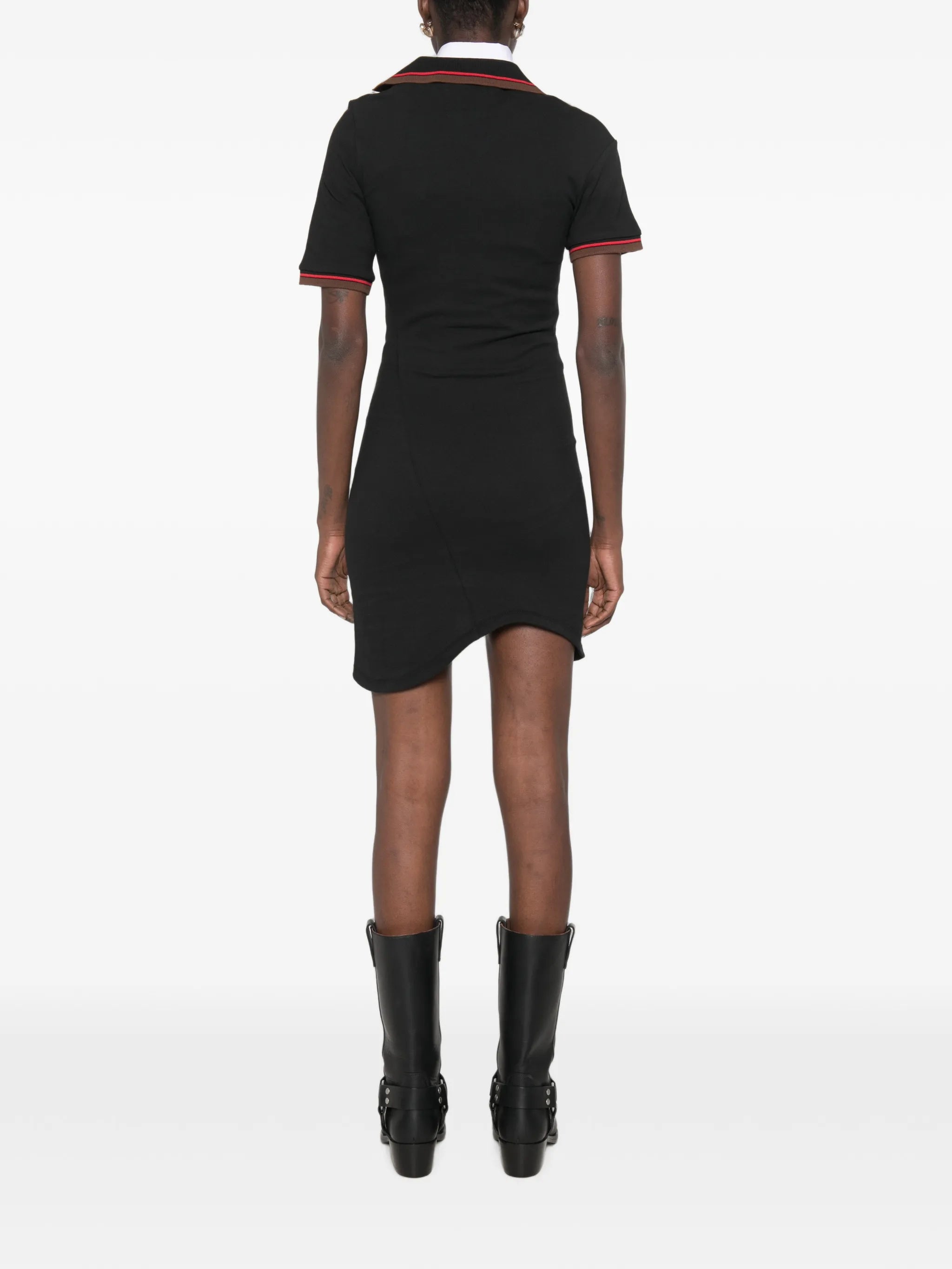 Glory asymmetric polo mini dress
