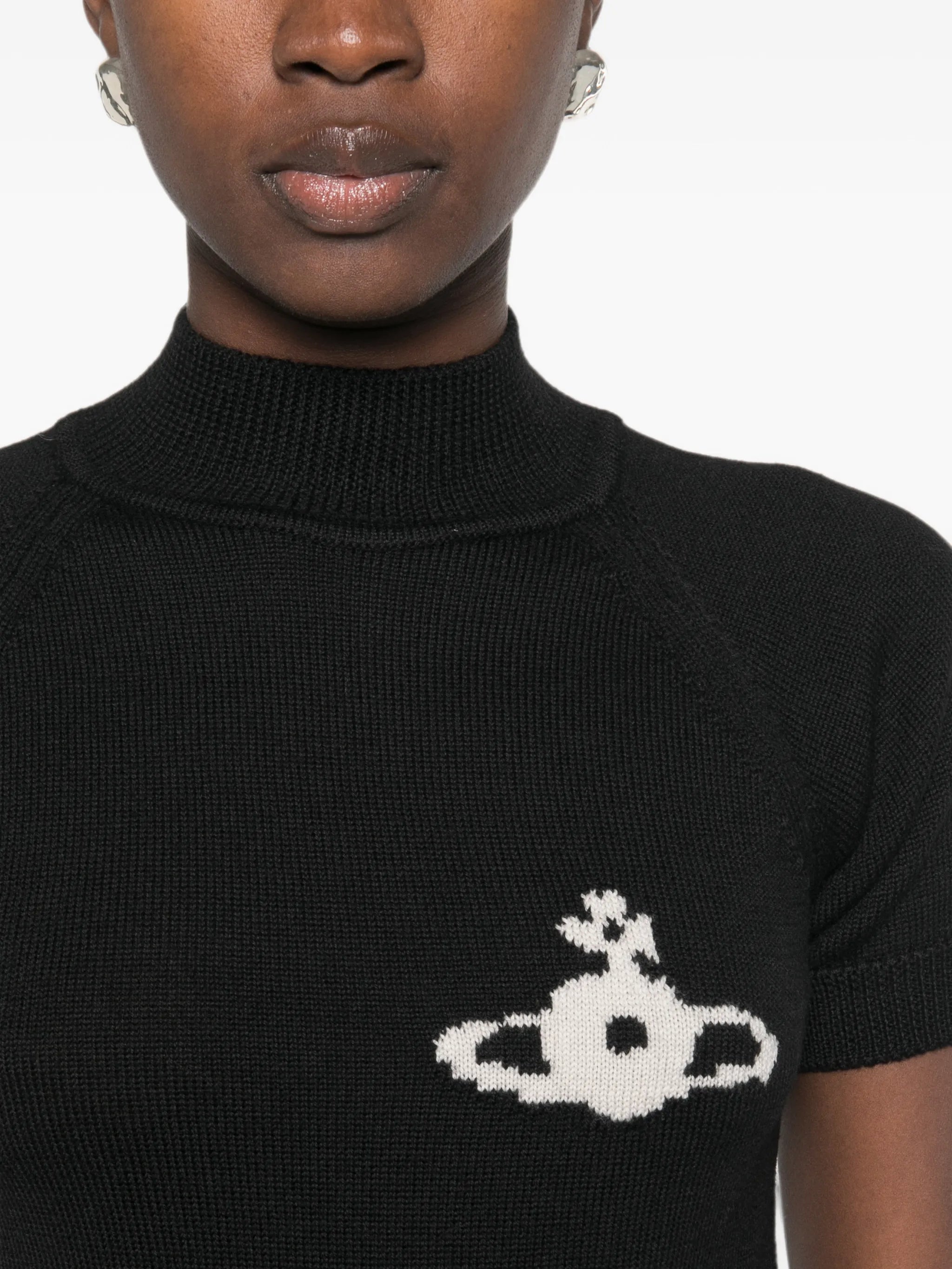 Orb-motif turtleneck sweater