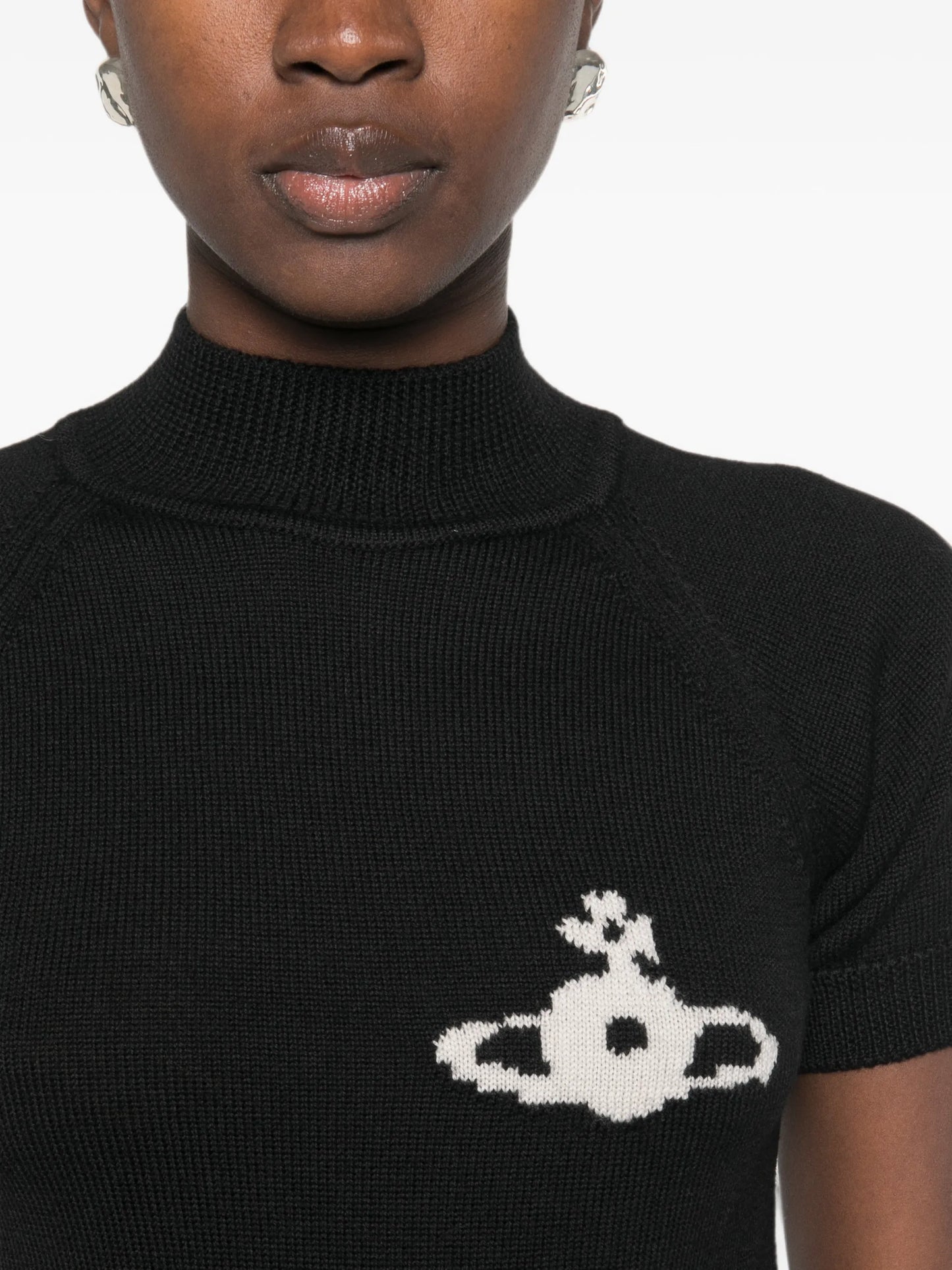 Orb-motif turtleneck sweater