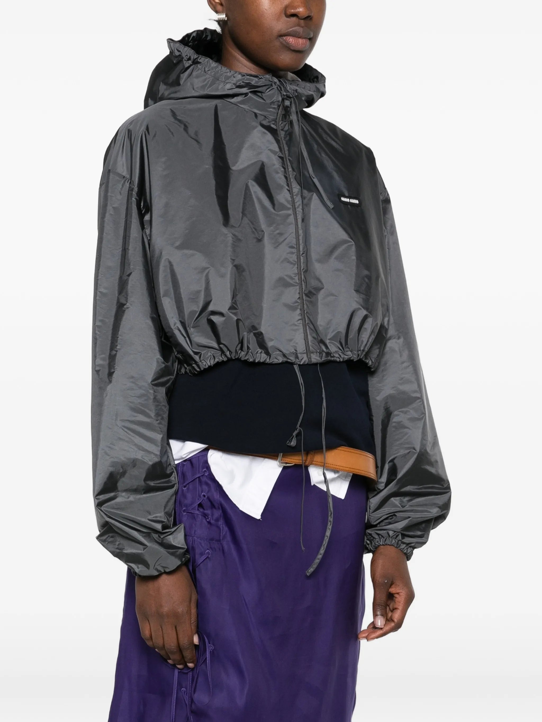 cropped hooded jacket